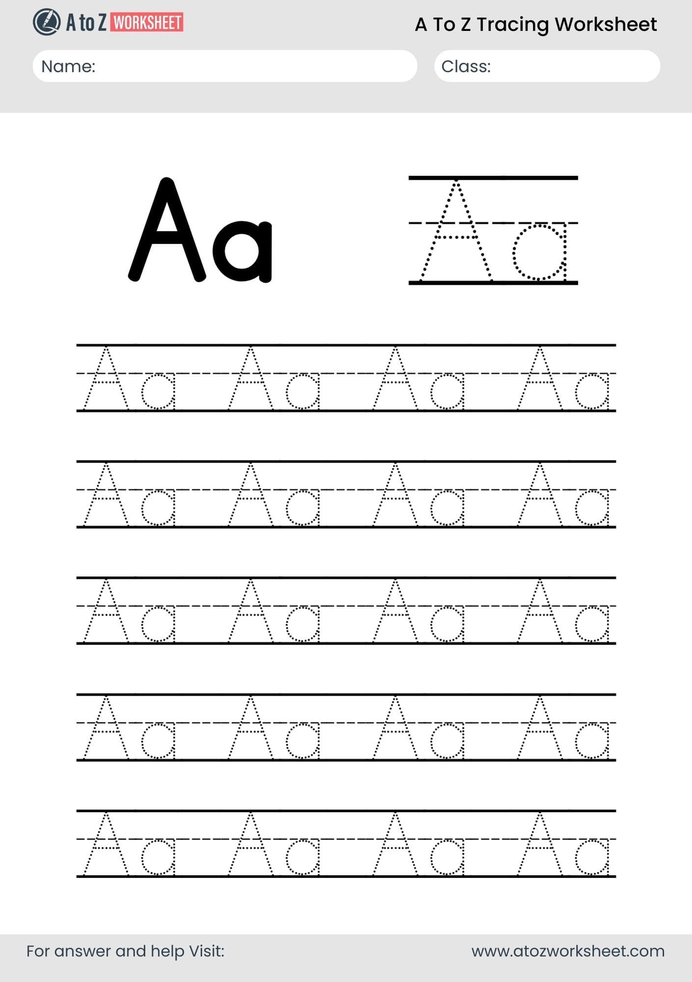 a letter a to z alphabet worksheets pdf