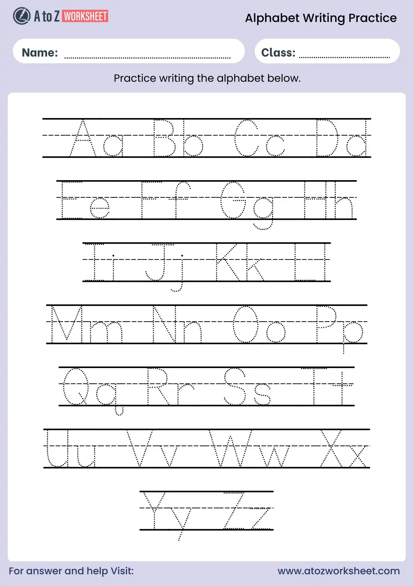 english alphabet tracing worksheets capital and small letters preschool pdf