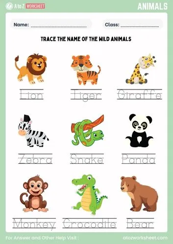 A To Z Worksheet - Free & Premium Printable Worksheets for Kids 4 a to z worksheet home img animals name worksheet with pictures