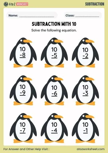 A To Z Worksheet - Free & Premium Printable Worksheets for Kids 8 a to z worksheet home img subtraction worksheet for basic math