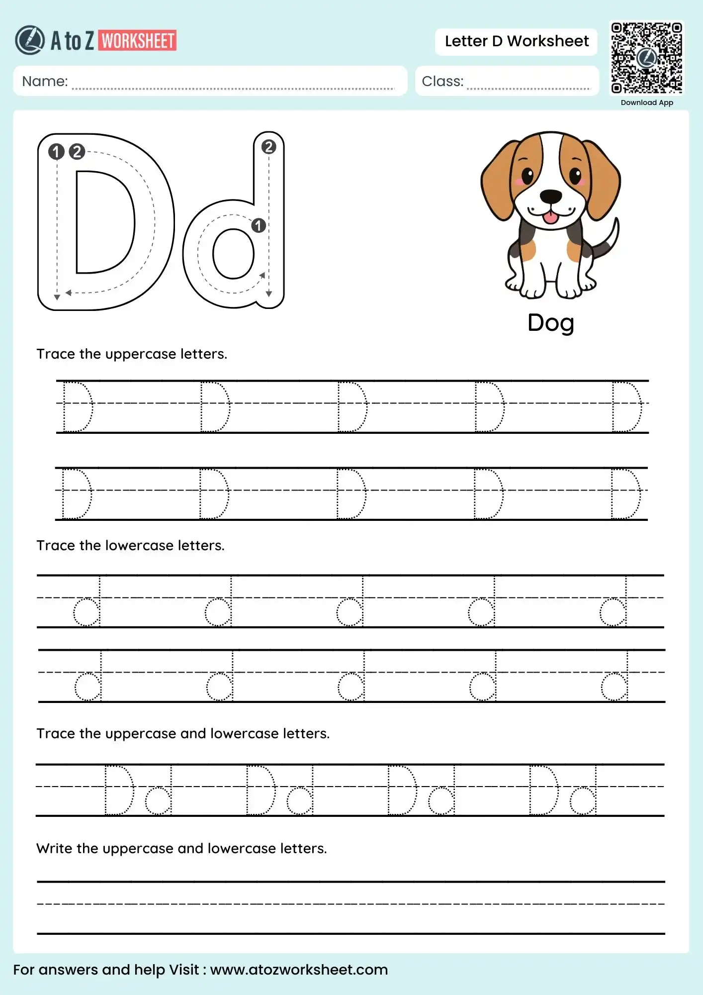 letter d worksheets for preschool focusing on handwriting and writing