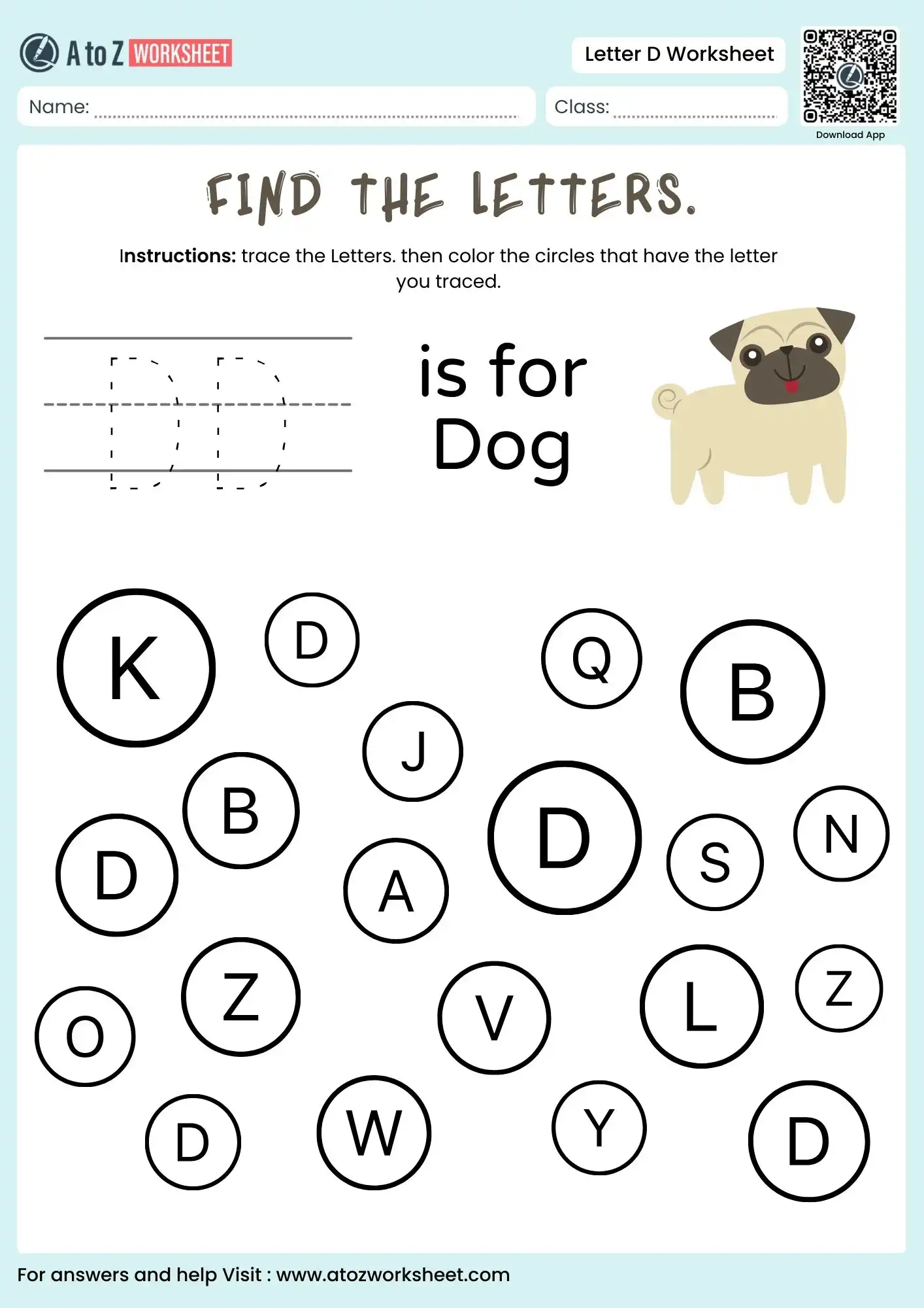 letter d worksheets for tracing and coloring with dolphin