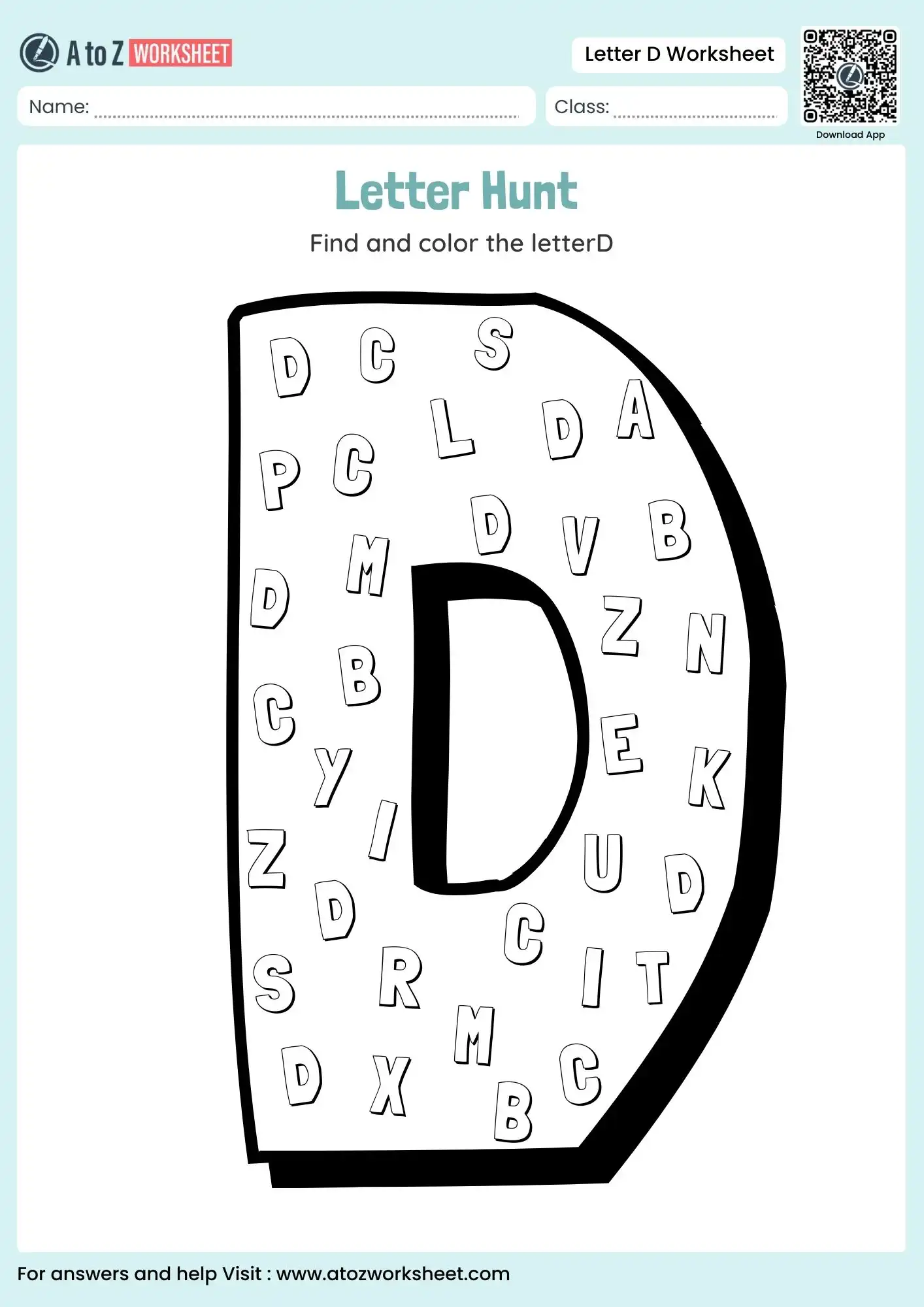 letter d worksheets find the letters search and circle activity