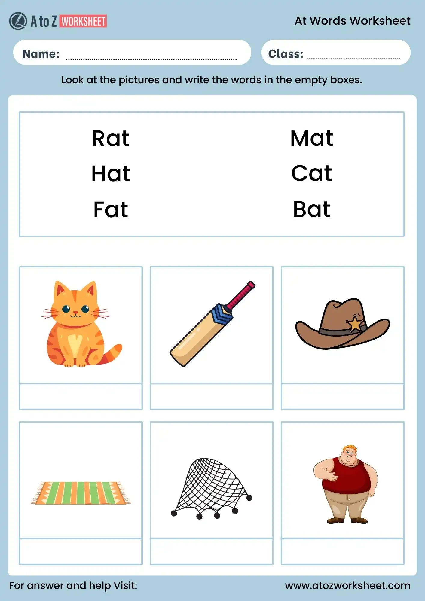 at words worksheet for kids grade 1 printable activity