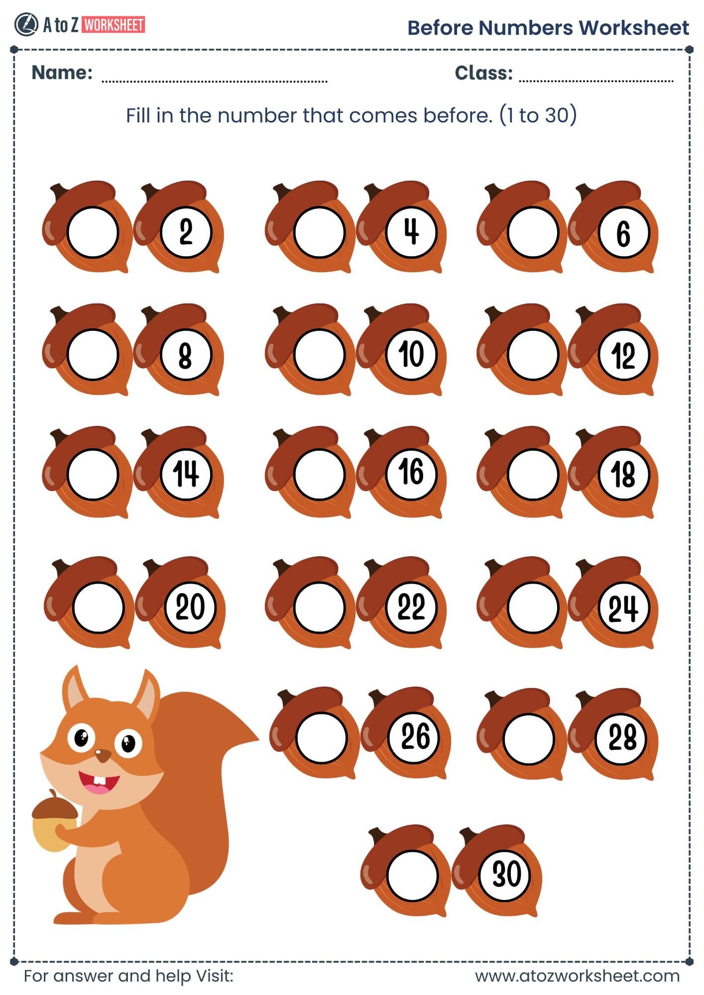 before number worksheet 1 to 100