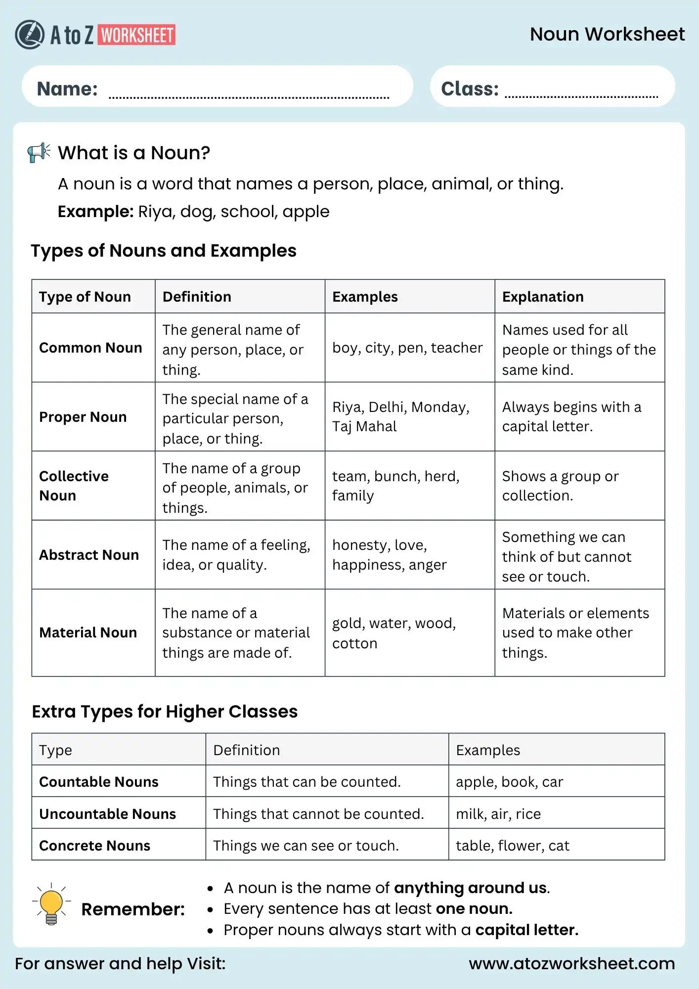 collective noun worksheet for class 3 and class 4 grammar chart