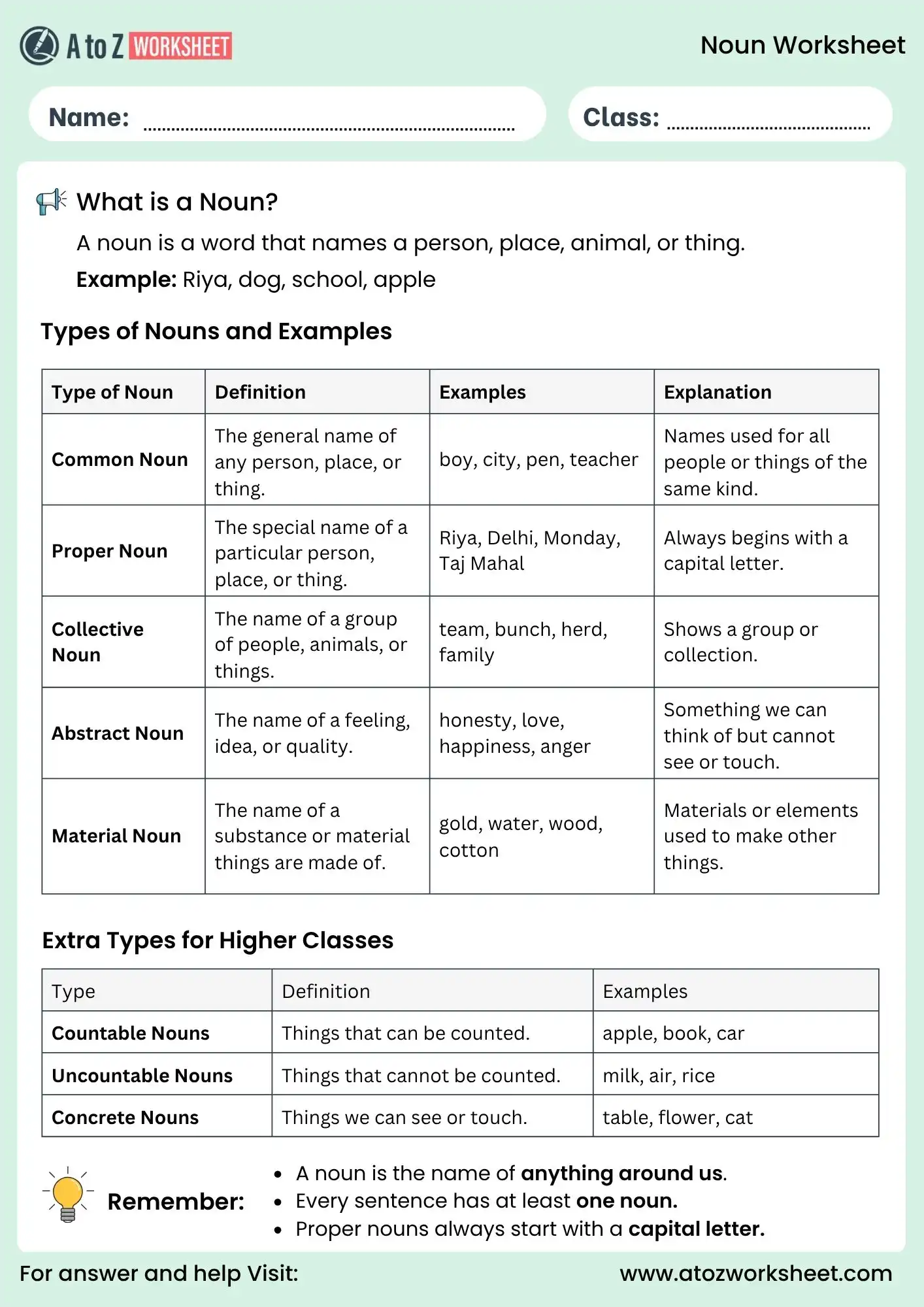 collective noun worksheets for class 5 grammar chart