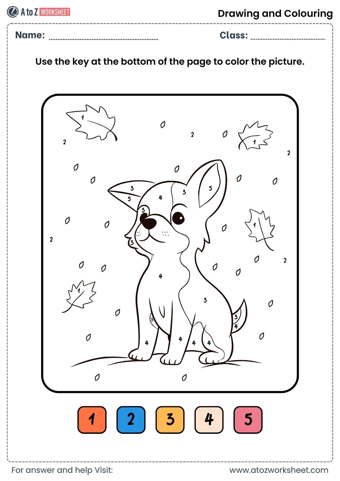 fun color picture by number worksheets kindergarten lkg