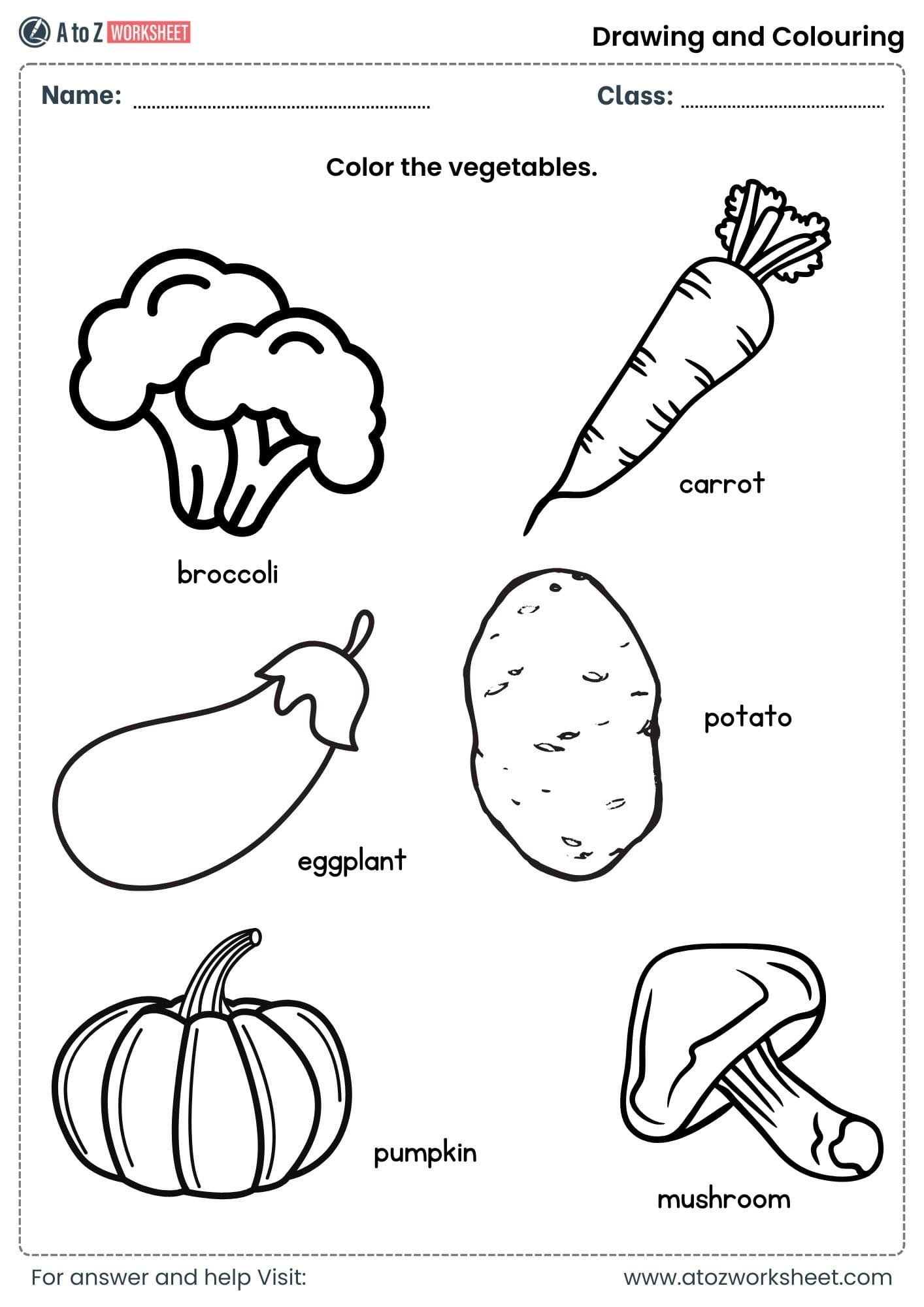 color objects drawing and colouring worksheets class 2