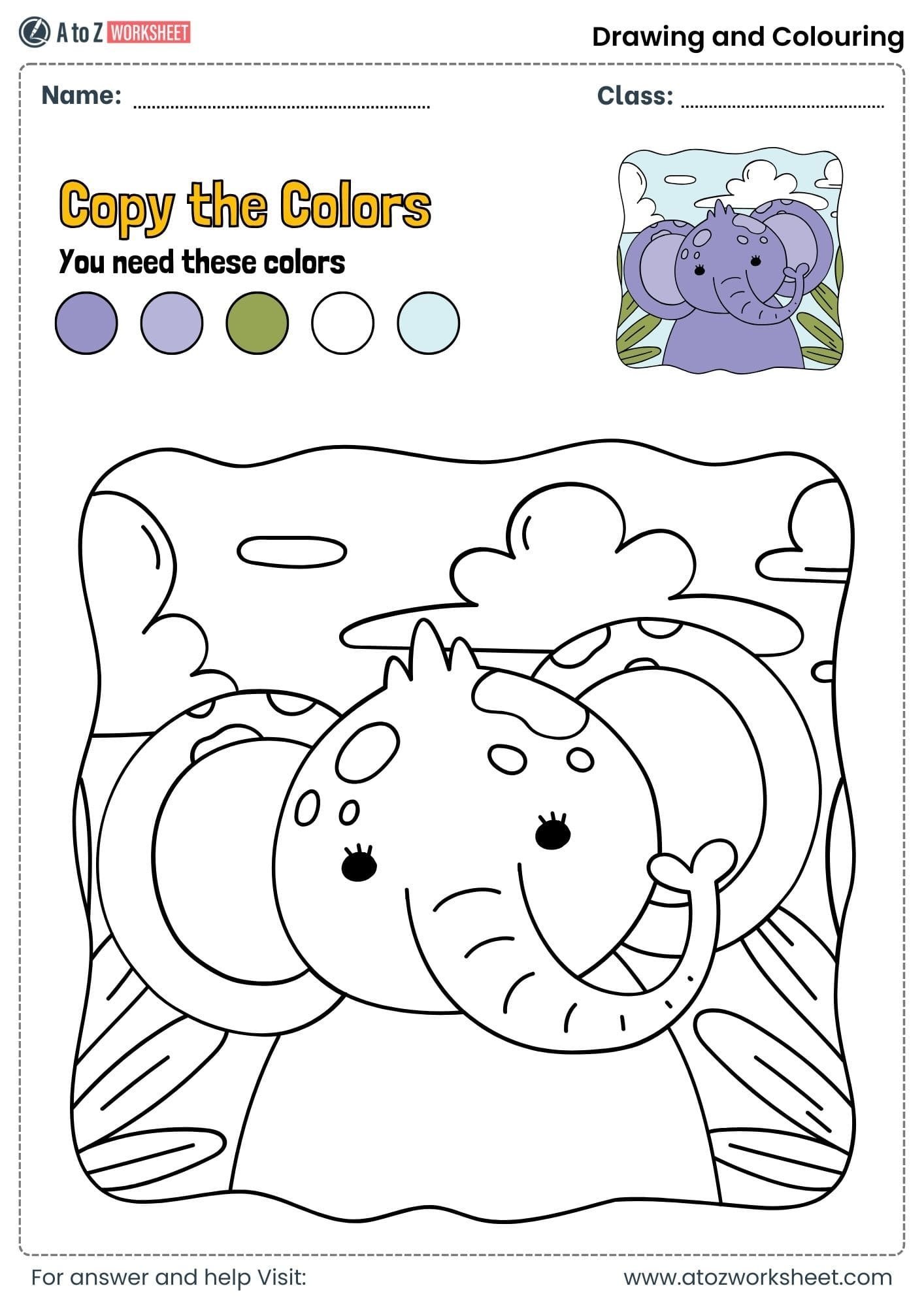 copy colors worksheets nursery lkg kids