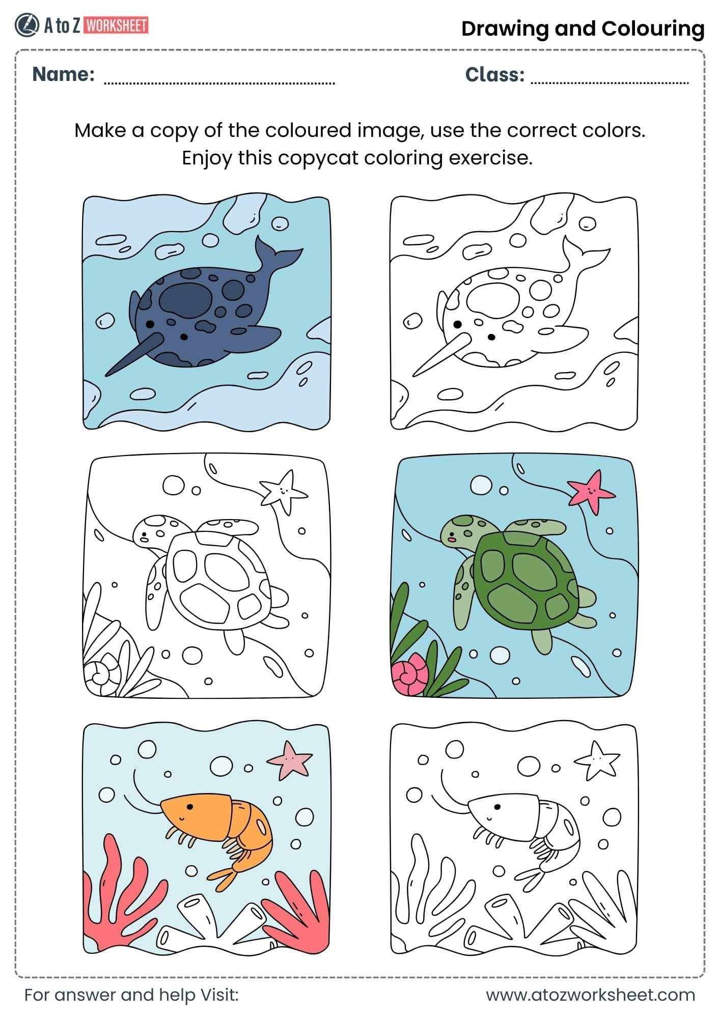 copy colors picture worksheets nursery kindergarten