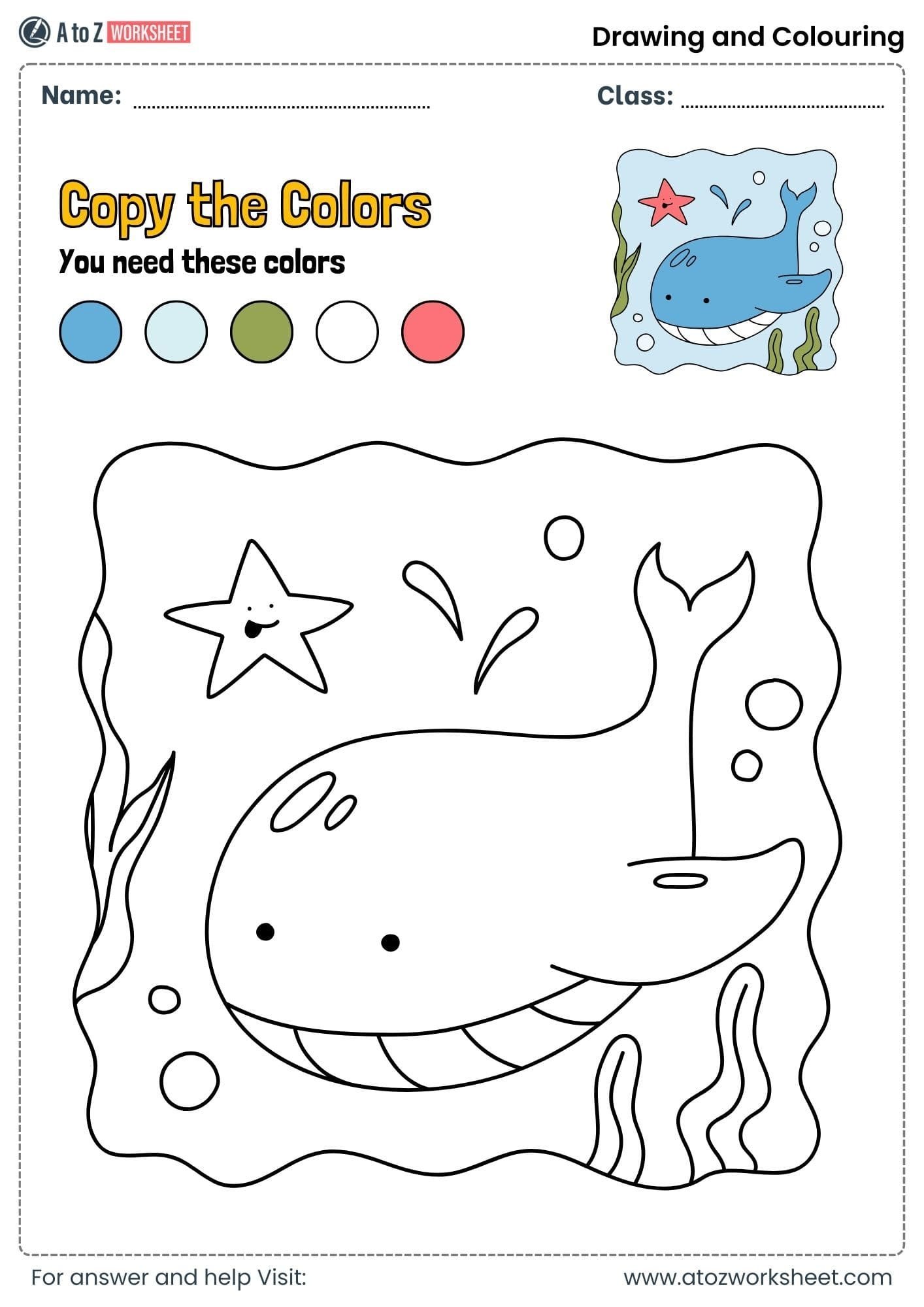 copy colors worksheets kindergarten ukg
