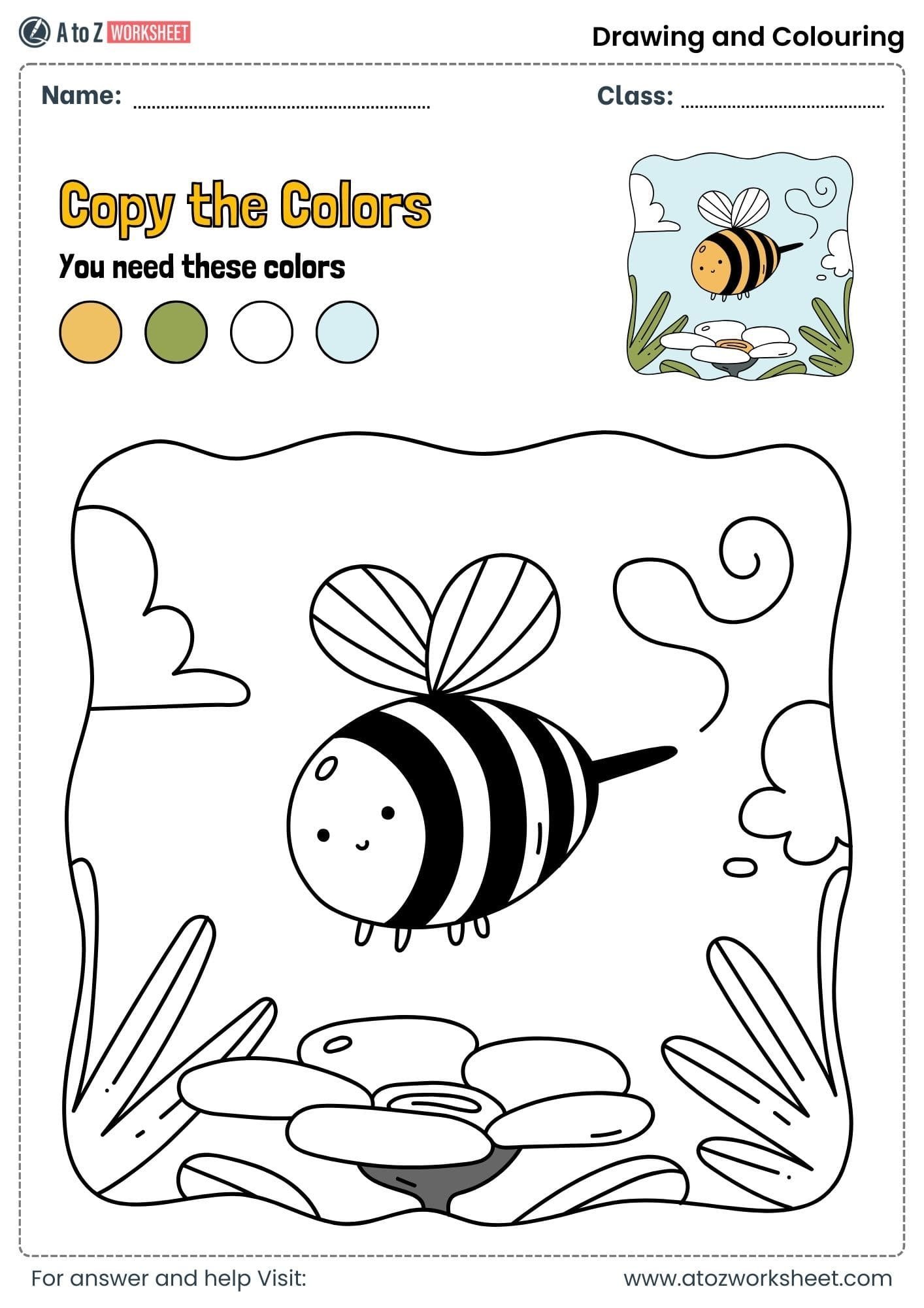 simple copy colors worksheets lkg ukg pdf
