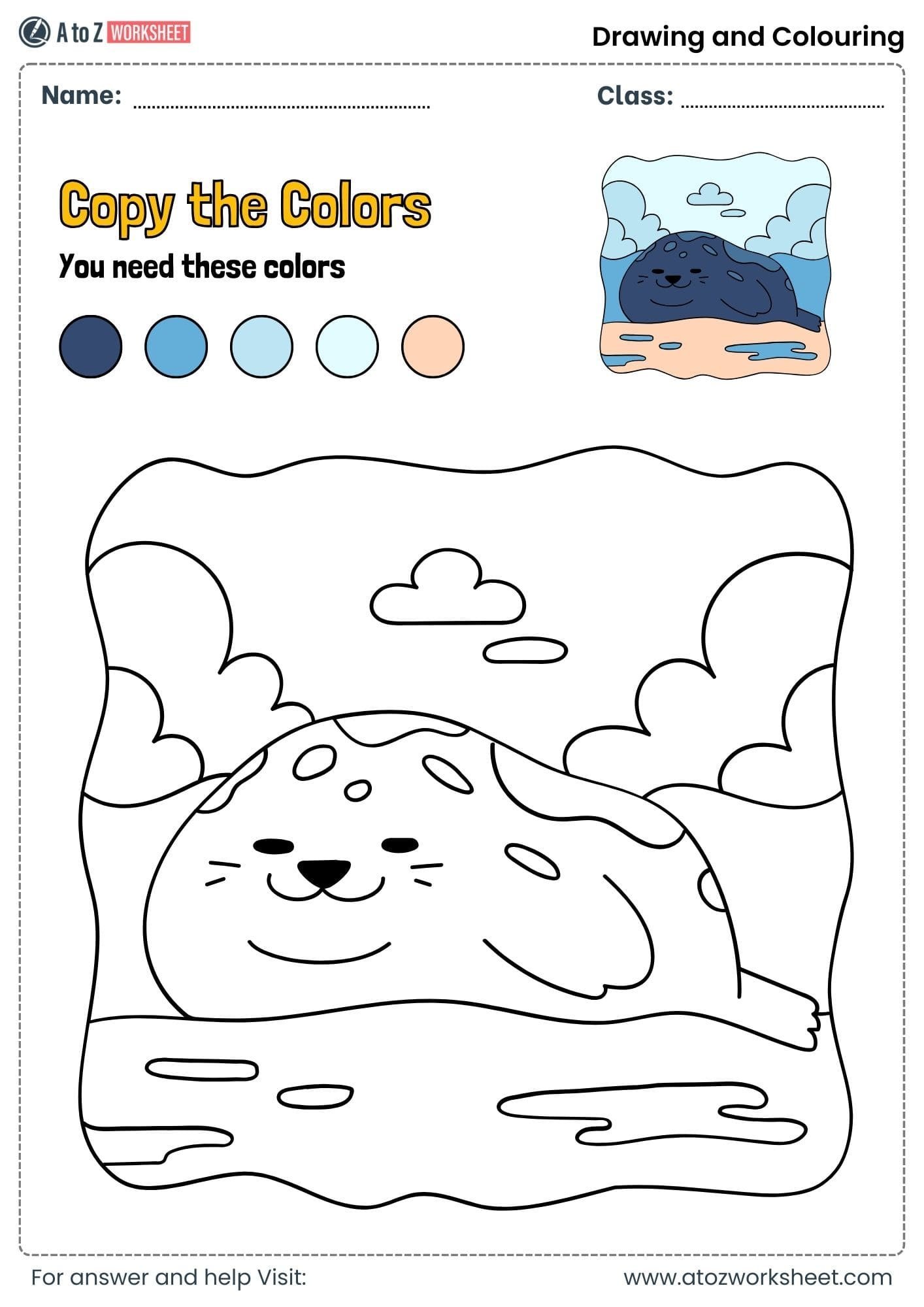 color matching copy colors worksheets nursery kindergarten