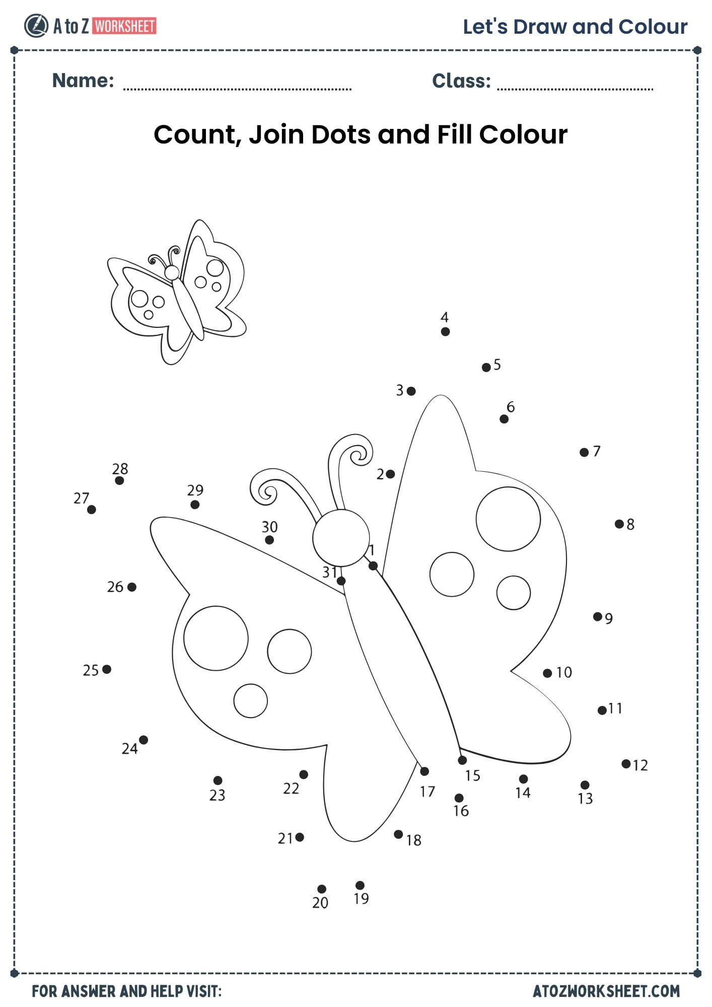 count and color nursery drawing worksheets