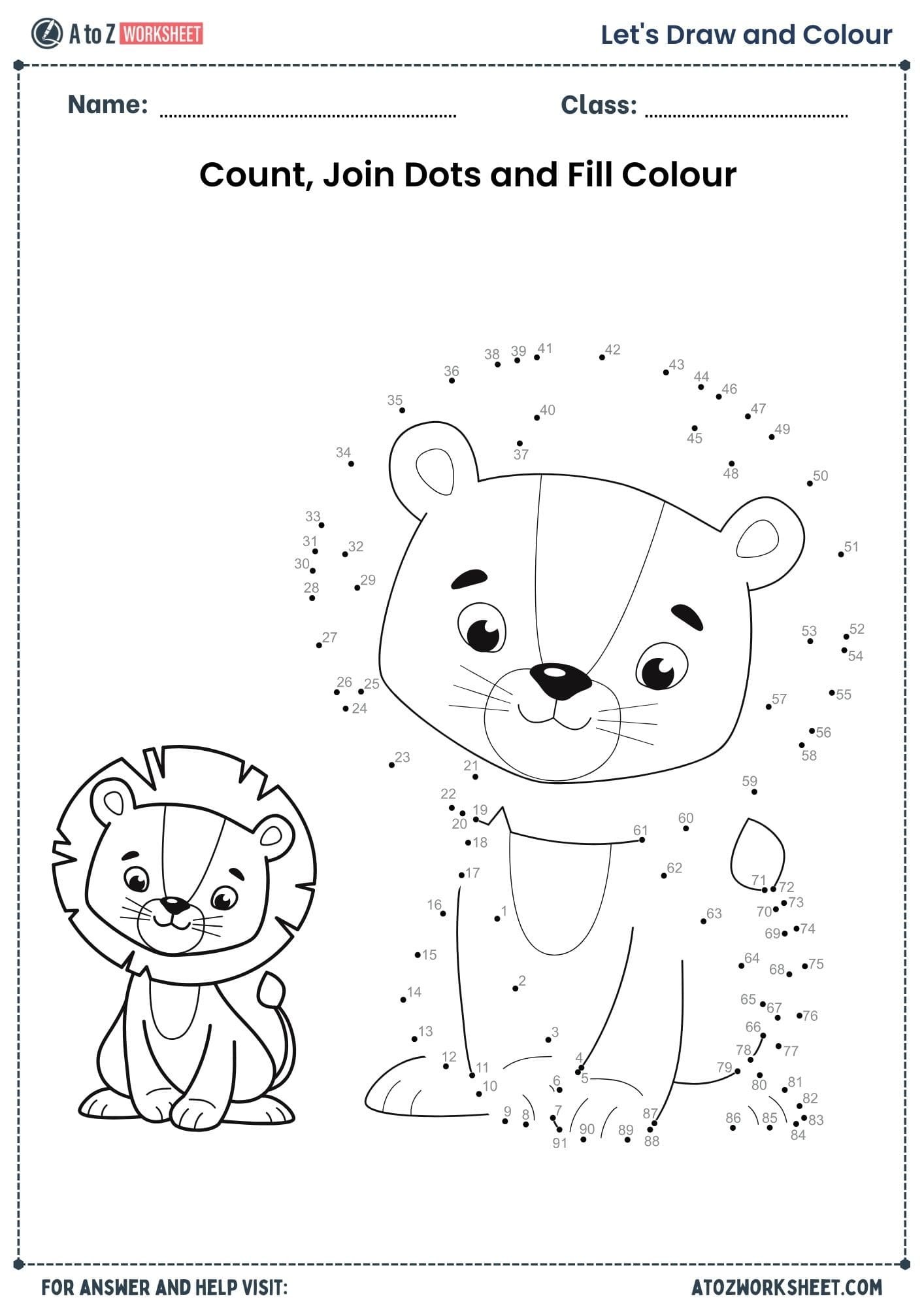 count and color nursery drawing worksheets