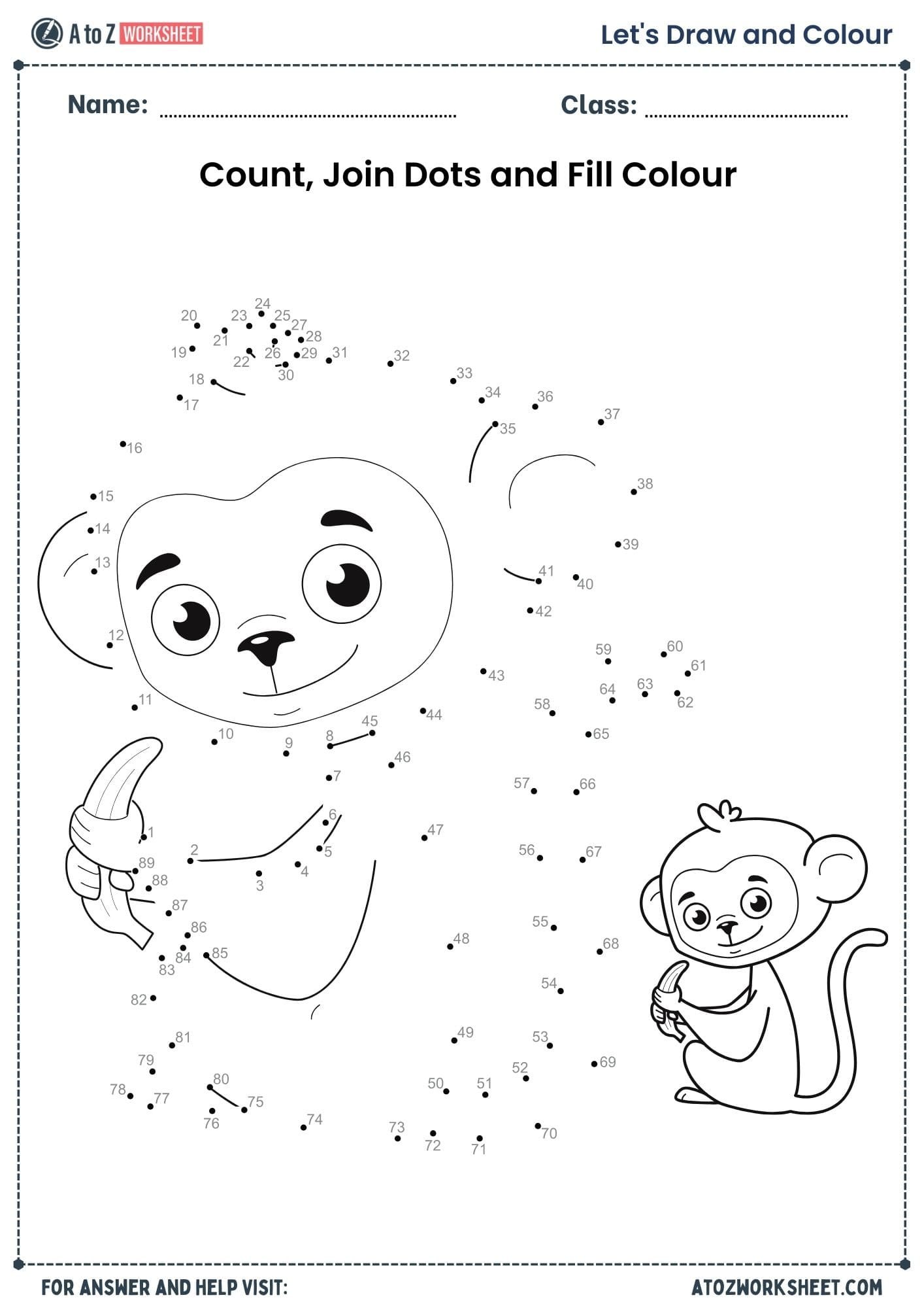 count and color nursery drawing worksheets