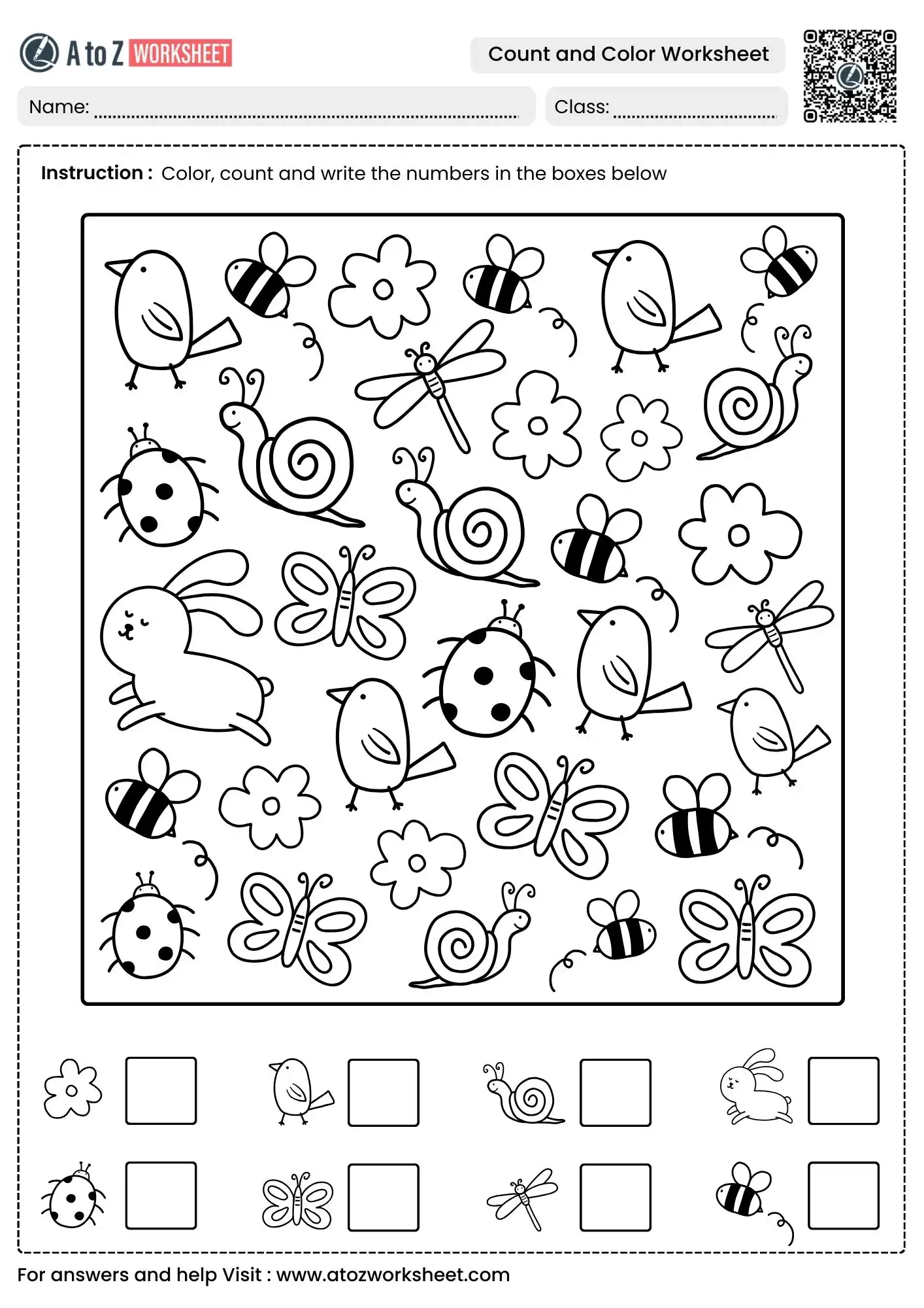 nature search and find count and color worksheets