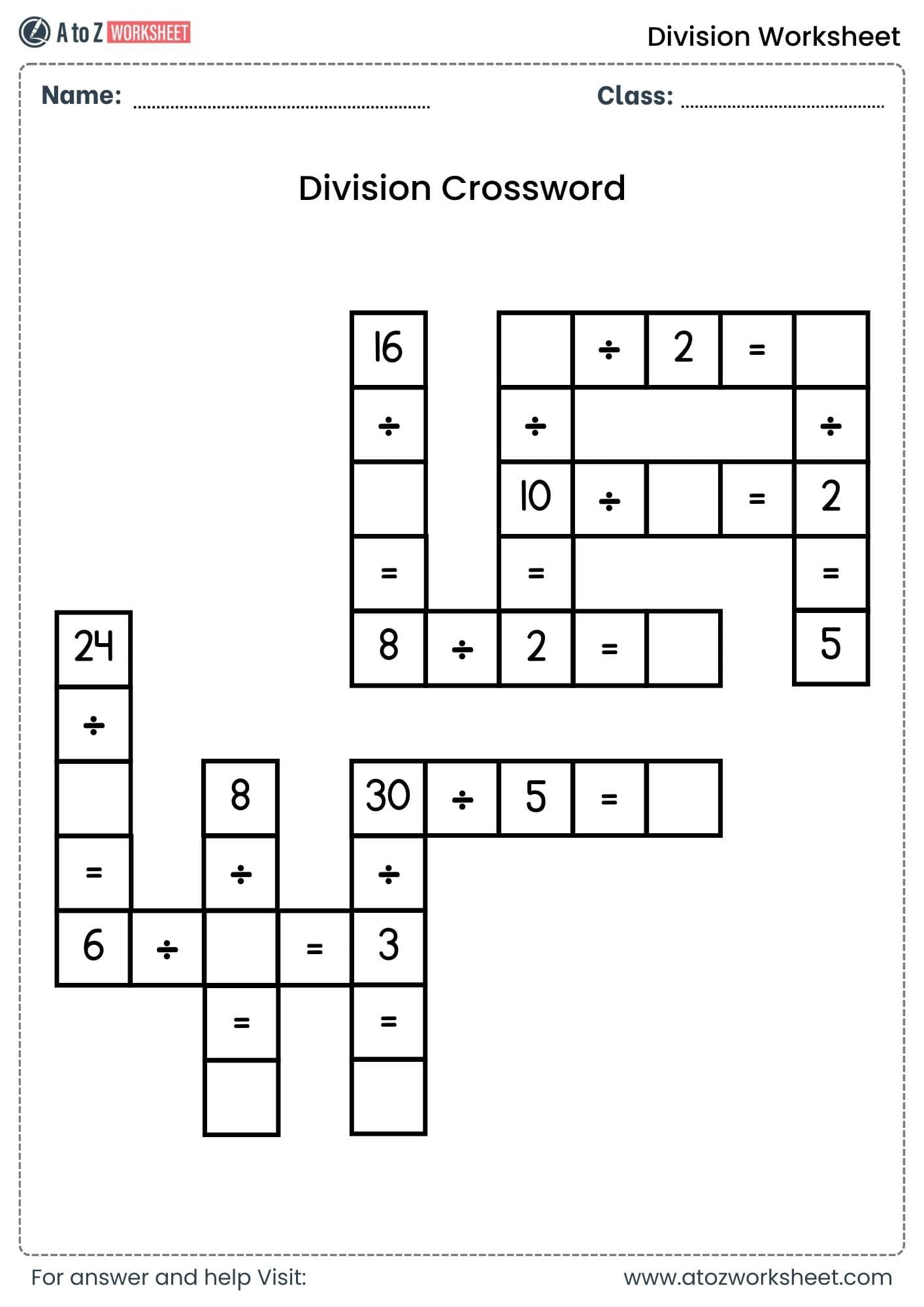 division worksheets for class 2, class 3 and class 4