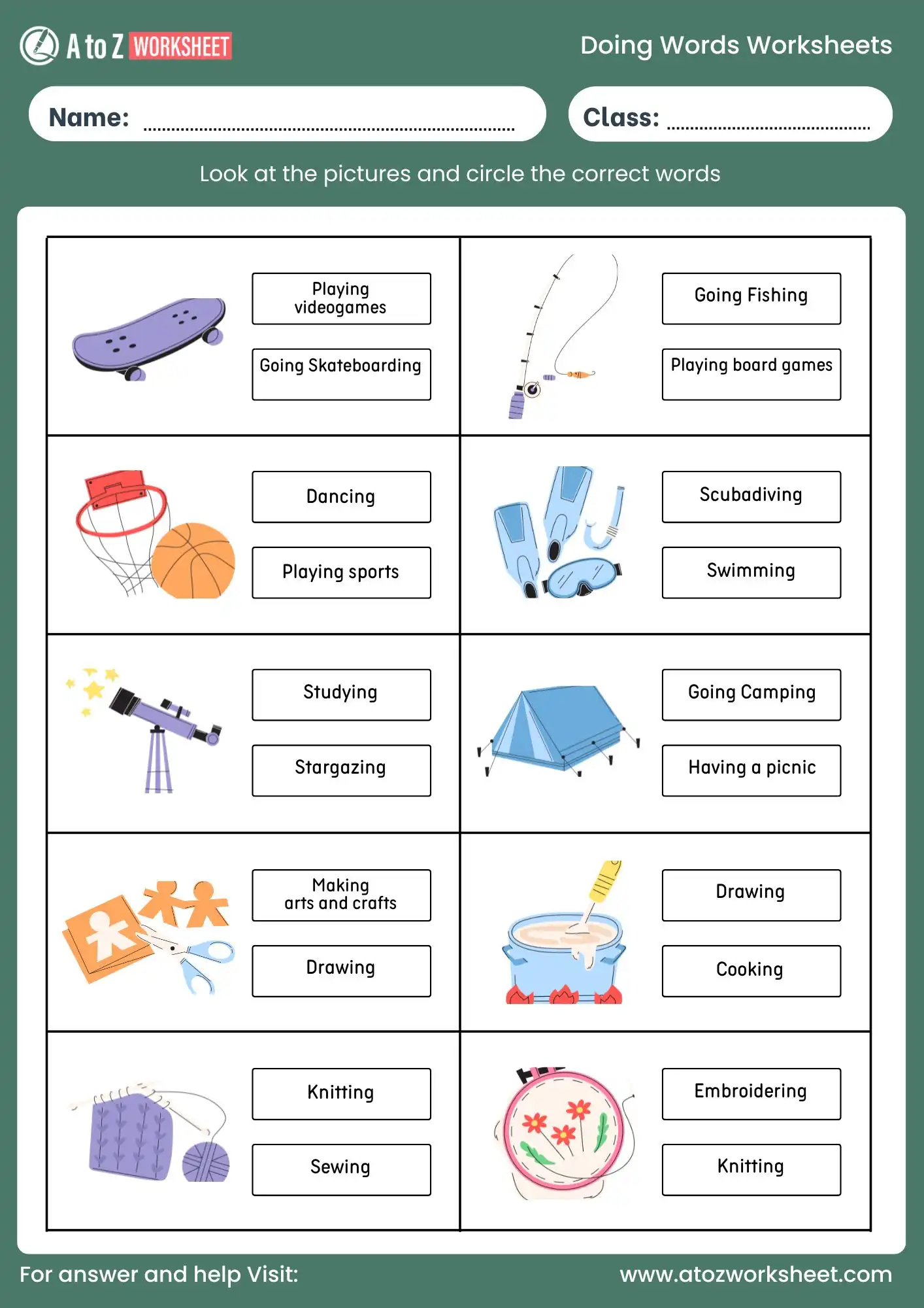 doing words worksheets class 1 cbse printable pdf