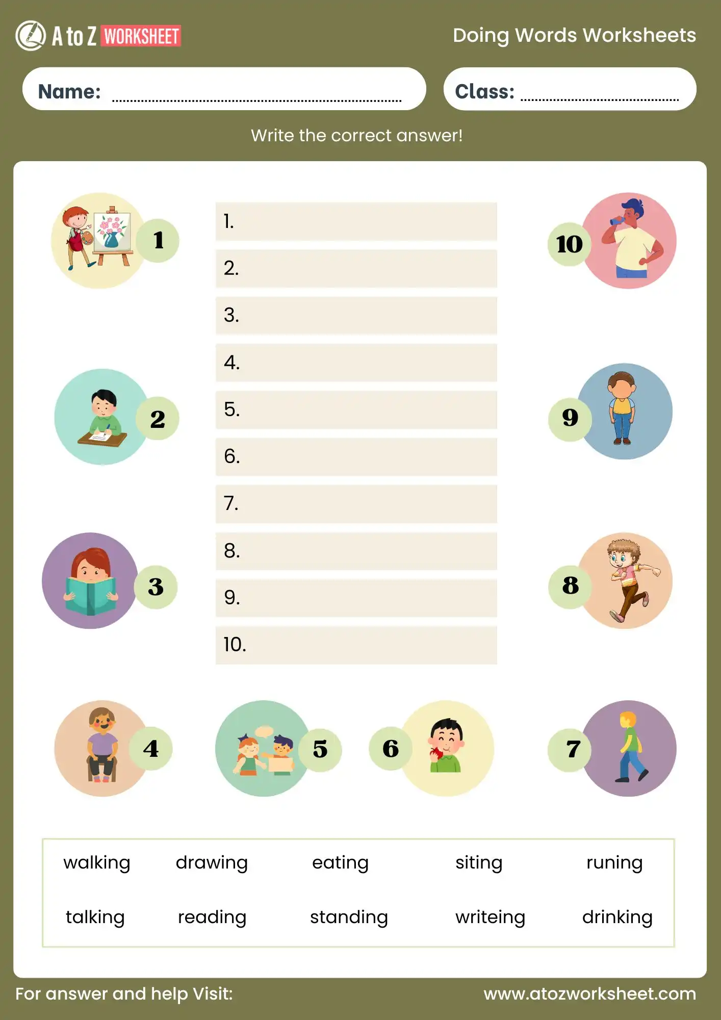 doing words worksheets class 2 writing activity pdf