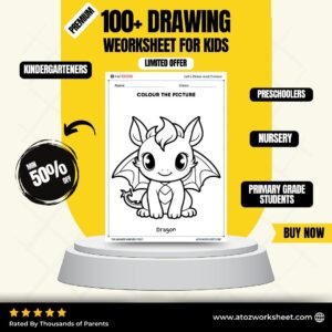 drawing worksheets pdf bundle for ukg lkg nursery kids- product image 1
