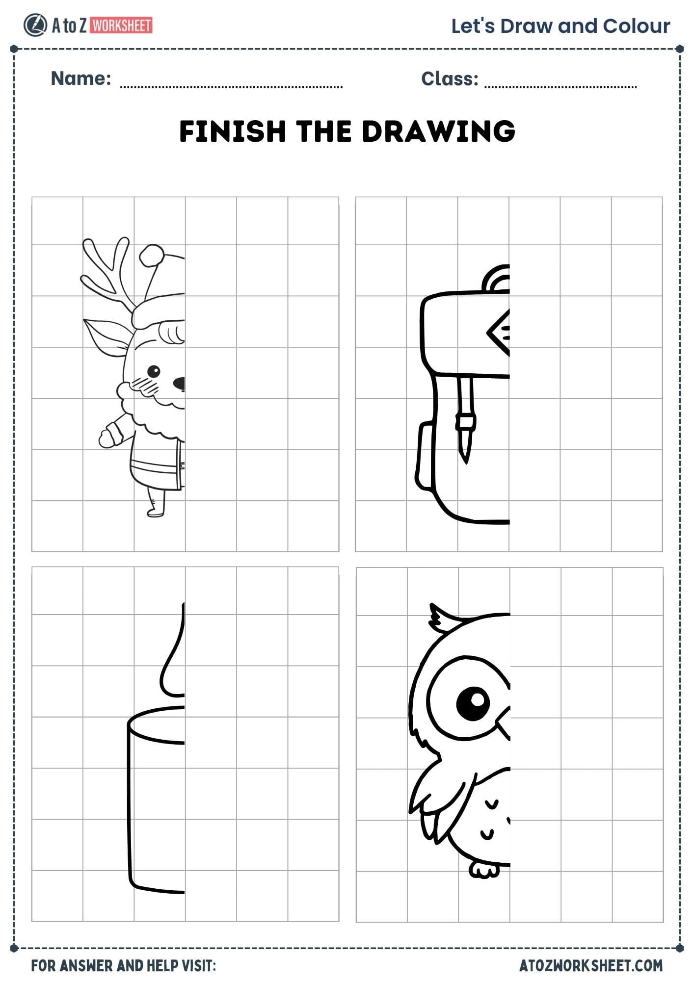 easy nursery drawing worksheets