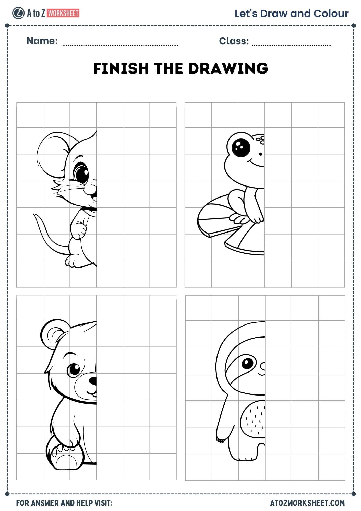 easy nursery drawing worksheets