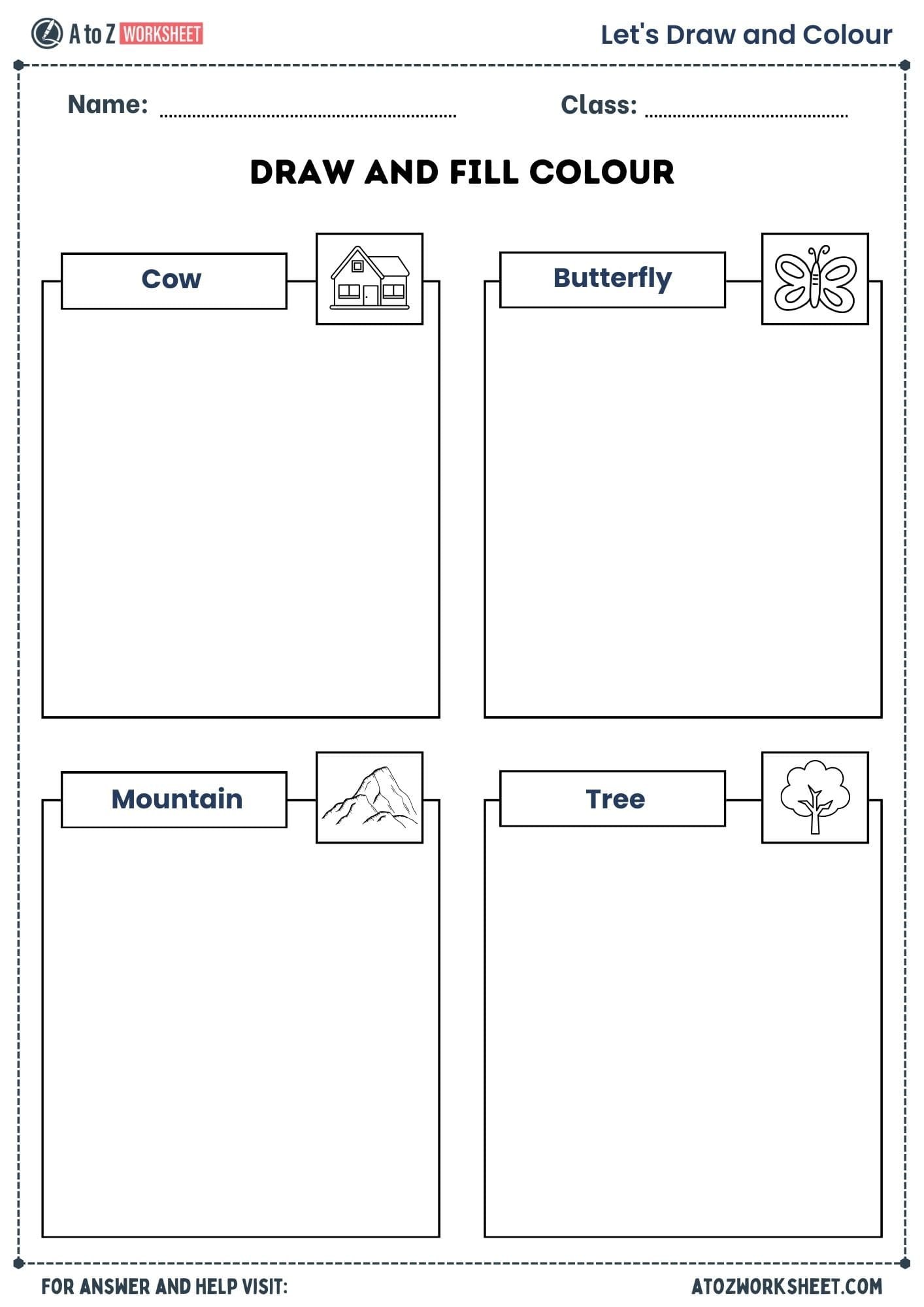 easy nursery drawing worksheets