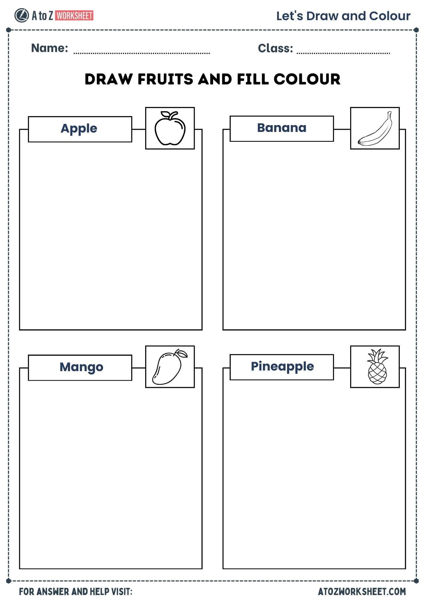 easy ukg drawing worksheets