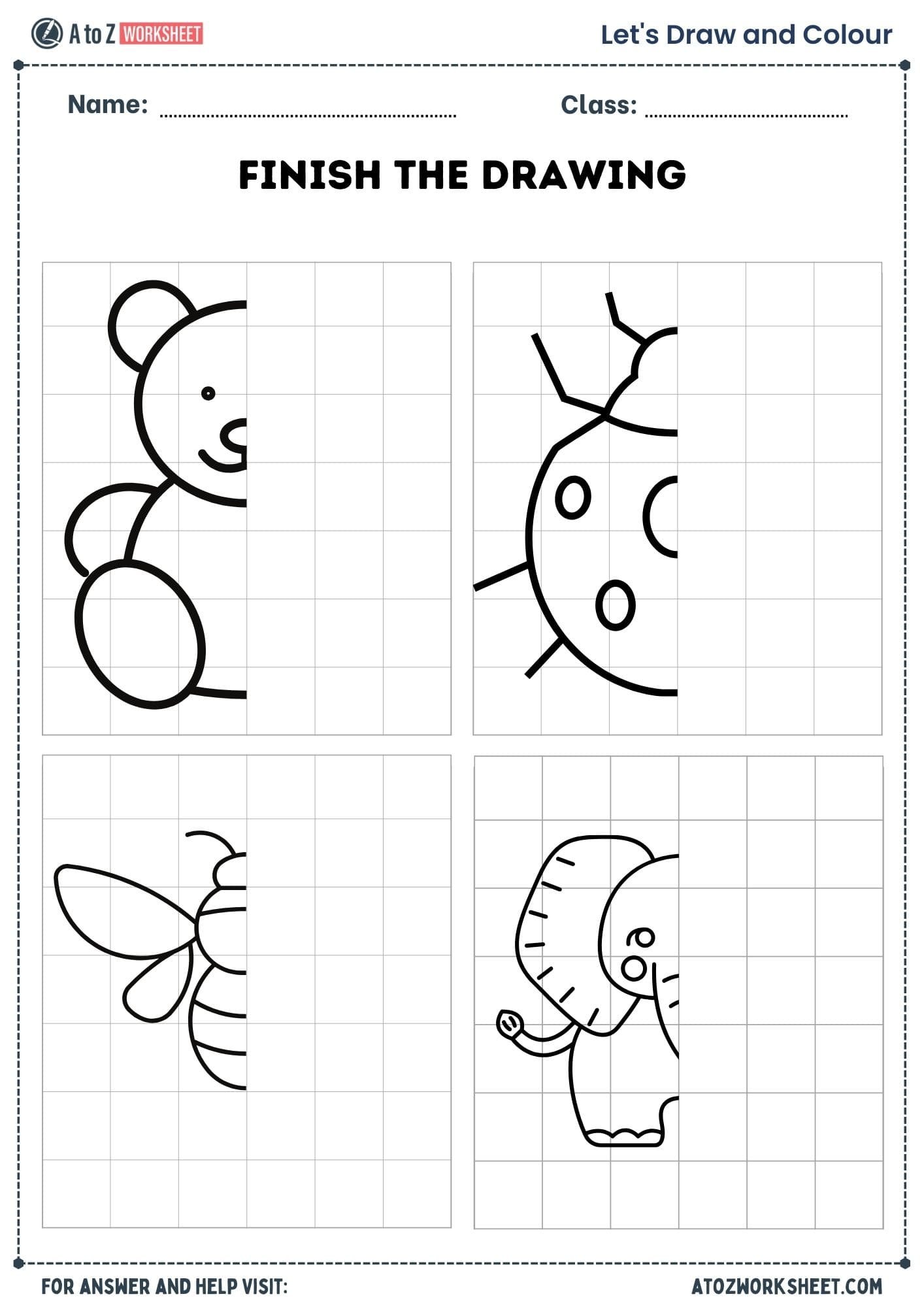 41+ Free UKG Drawing Worksheets - A to Z Worksheet