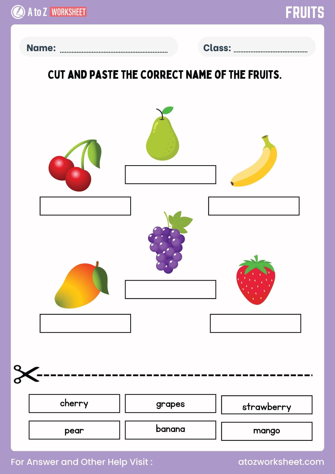 20+ Free Fruits and Vegetables Worksheets 12 fruits and vegetables worksheets cut and paste activity