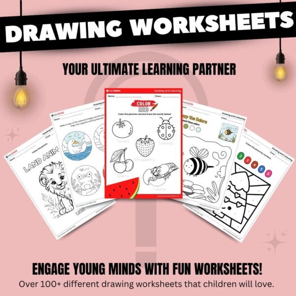 hindi and english worksheets pdf bundle for nursery​, lkg, ukg and class 1 product image- 5