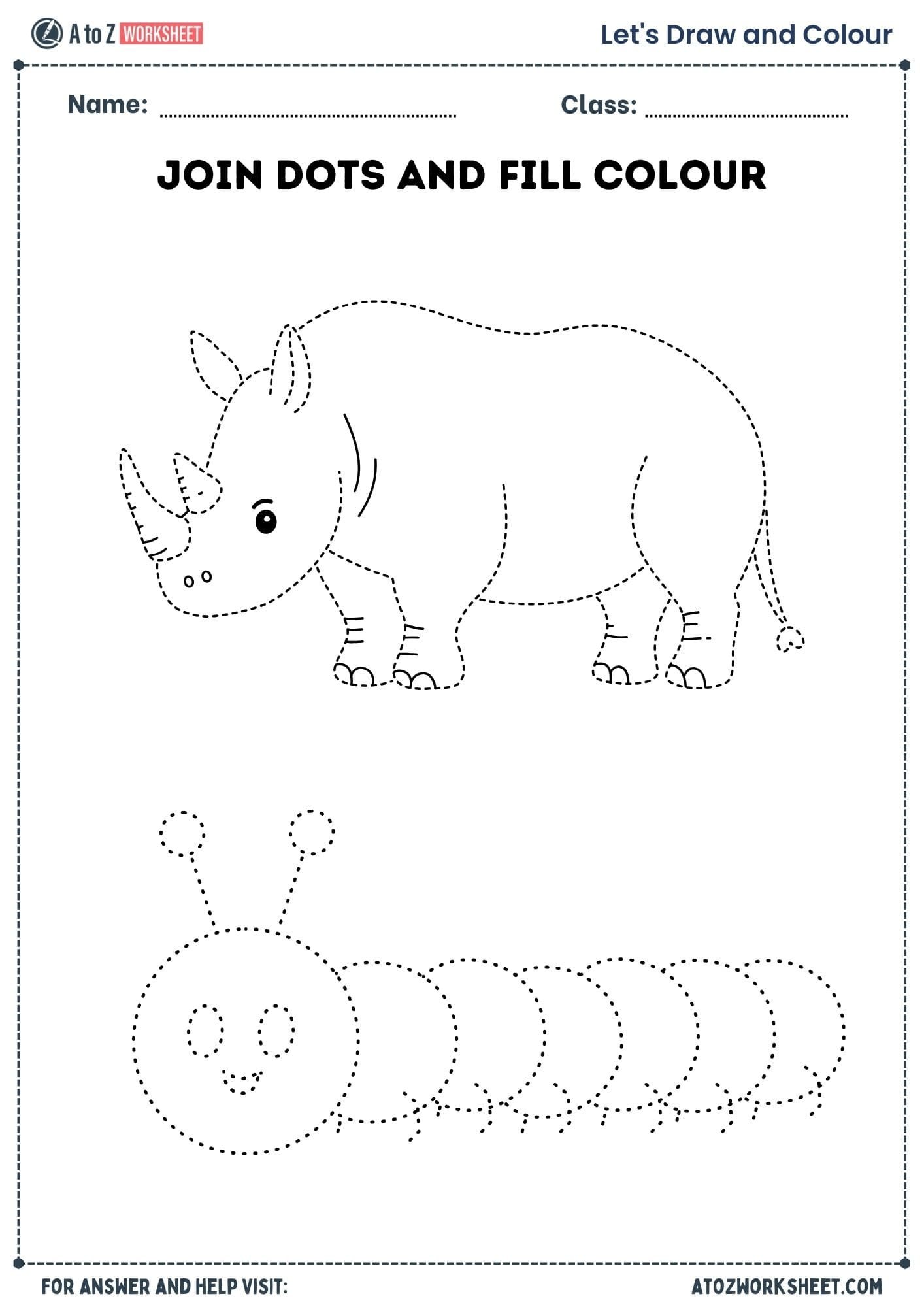 join the dots ukg drawing worksheets for kids