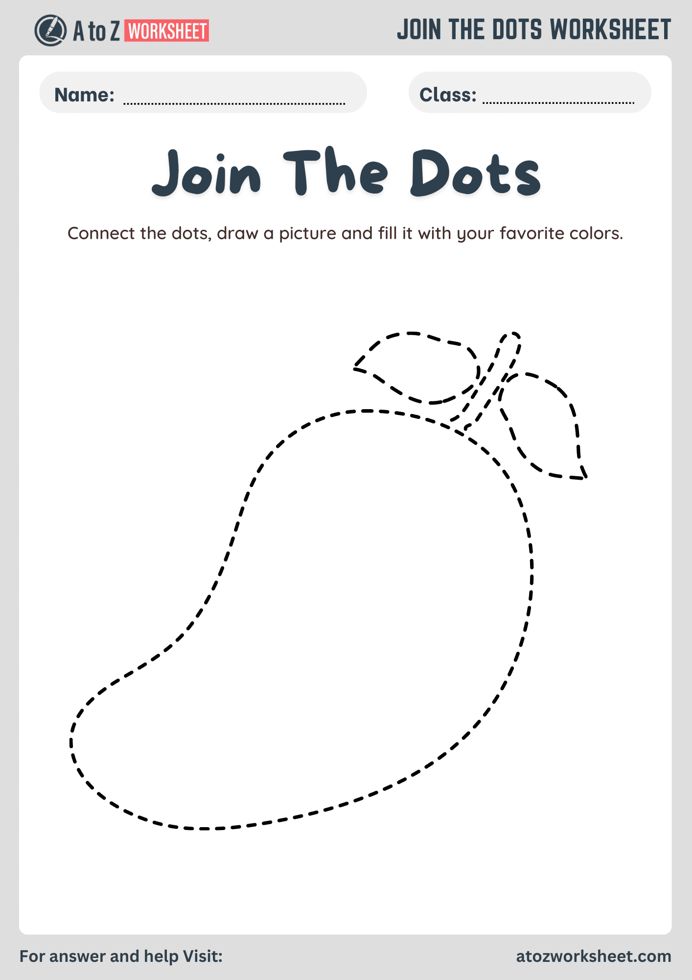 Drawing Worksheet For LKG, UKG, Nursery and Class 1 Kids 6 join the dots worksheets for kids drawing
