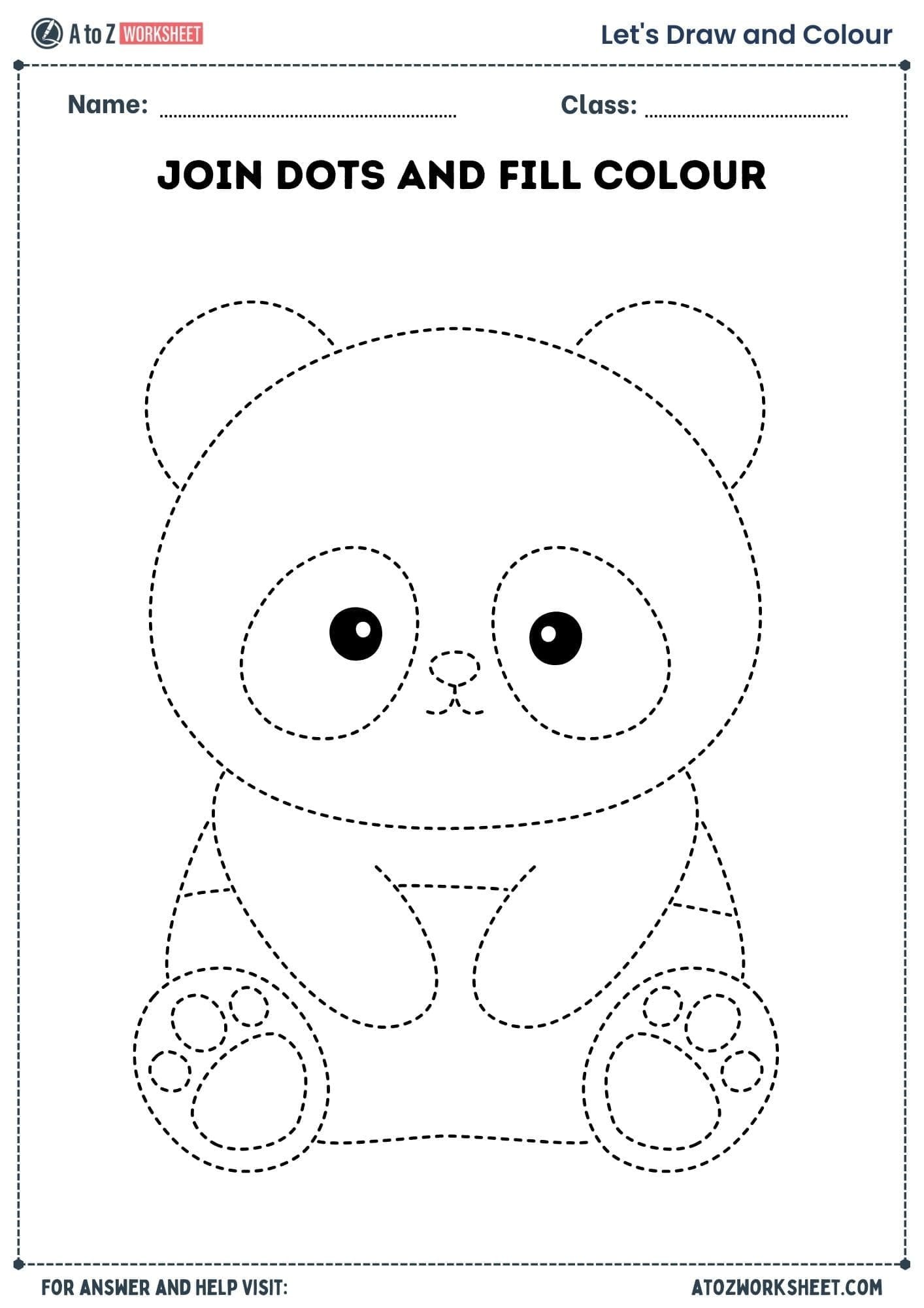 Join The Dots Worksheets For Kids 6 join the dots worksheets for draw bear kids easy practice