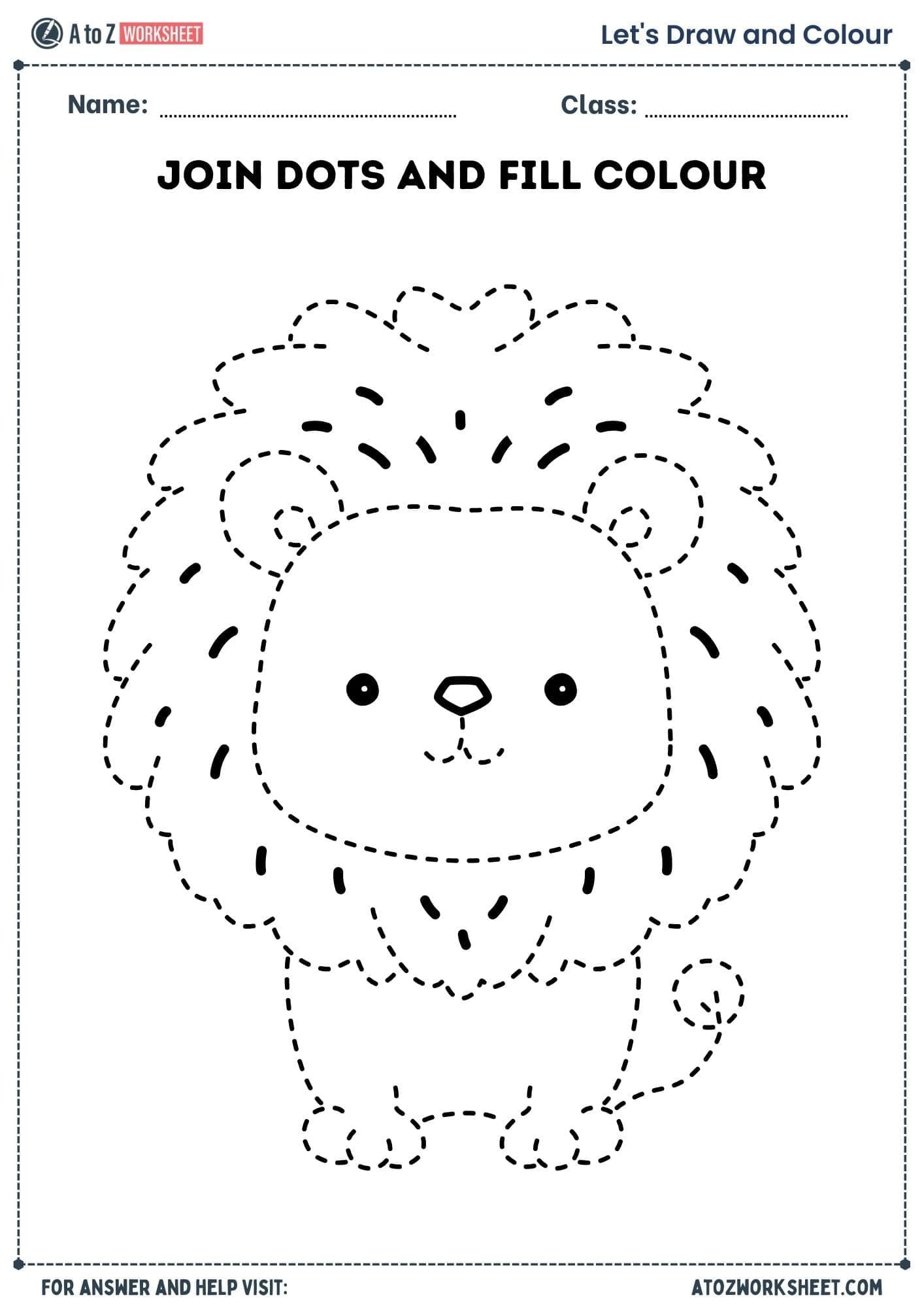 Join The Dots Worksheets For Kids 7 join the dots worksheets for kids lion dot tracing activity