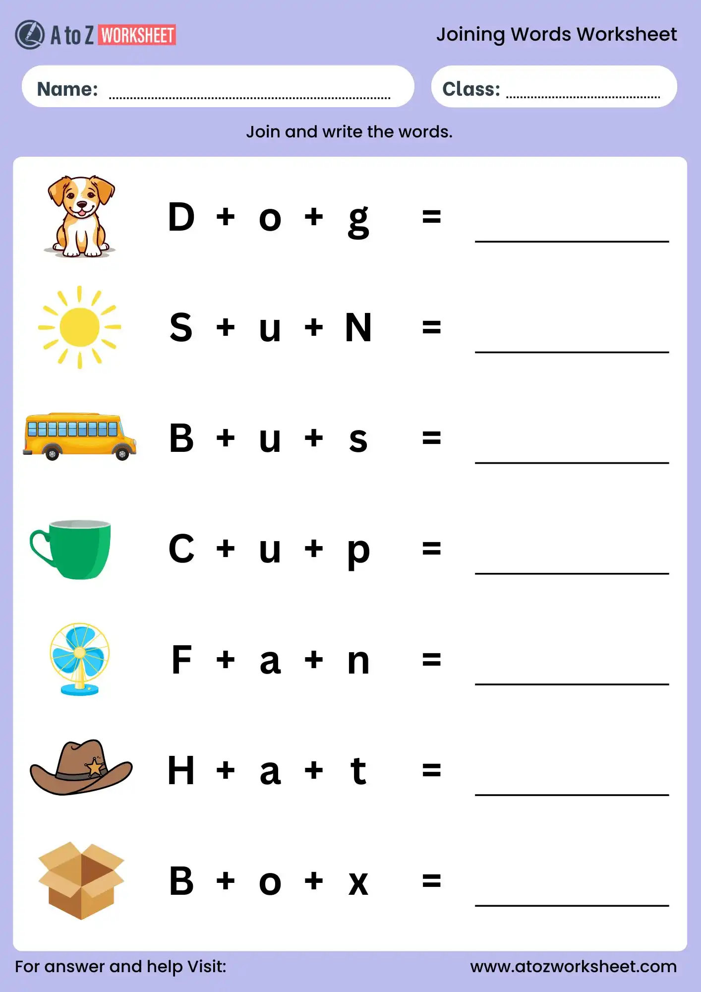 joining words worksheet with answers for kids pdf