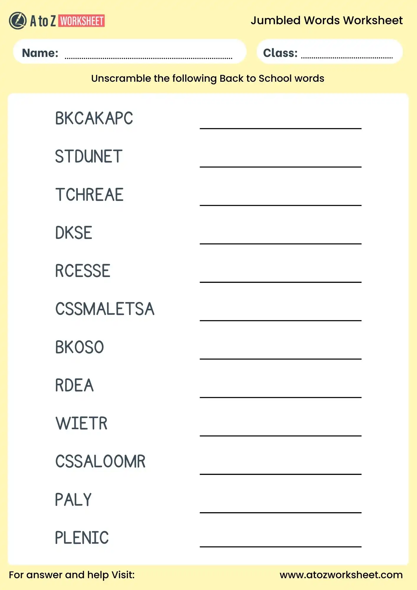 jumbled words worksheets pdf with answers for grade 5 students