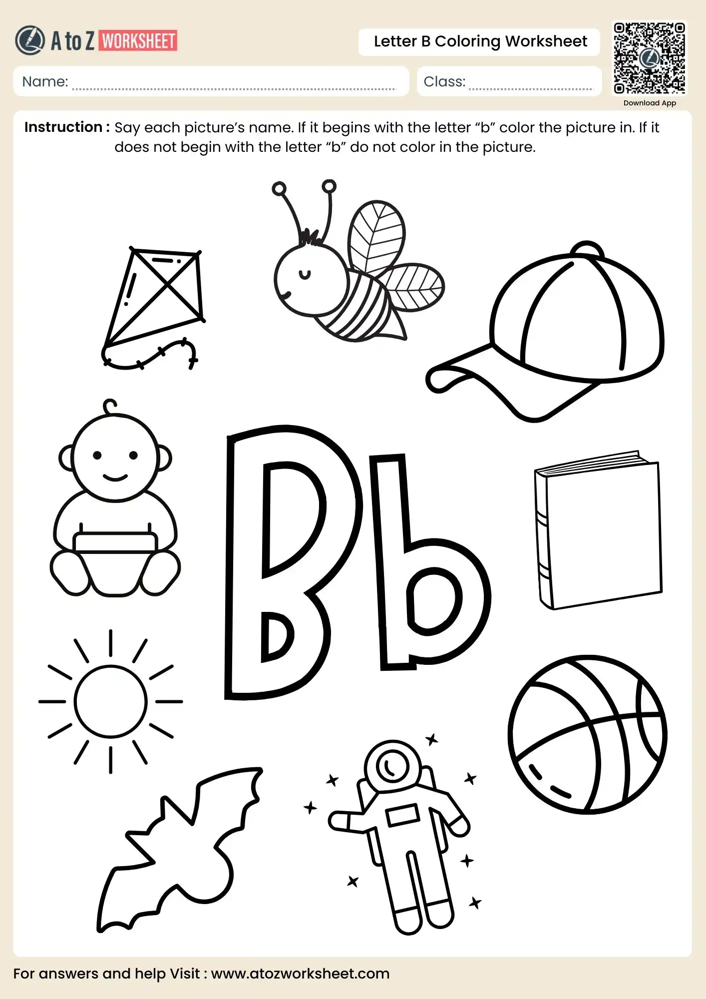 fun and educational letter b coloring worksheets for kids