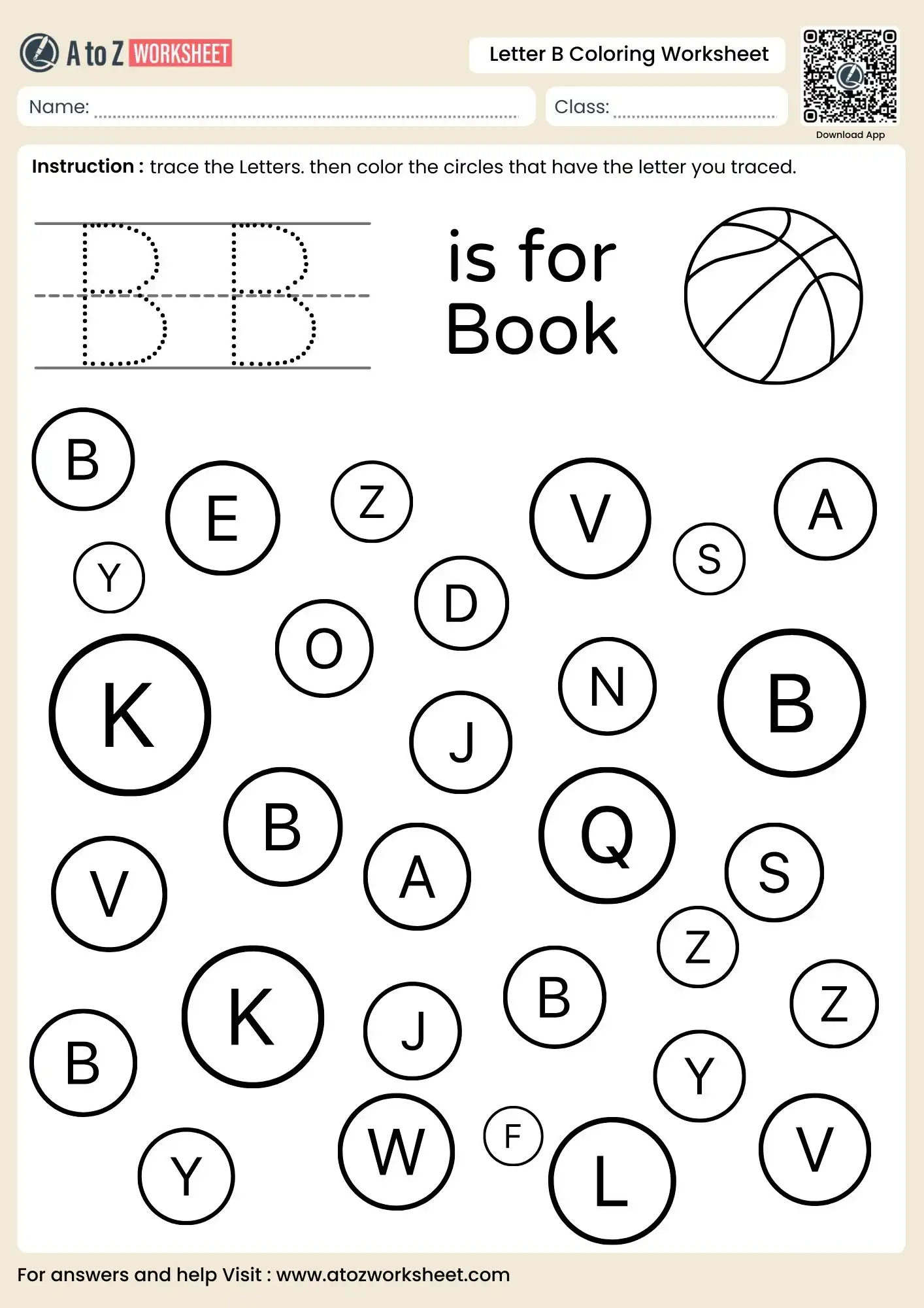 tracing and circling exercises for letter b coloring worksheets