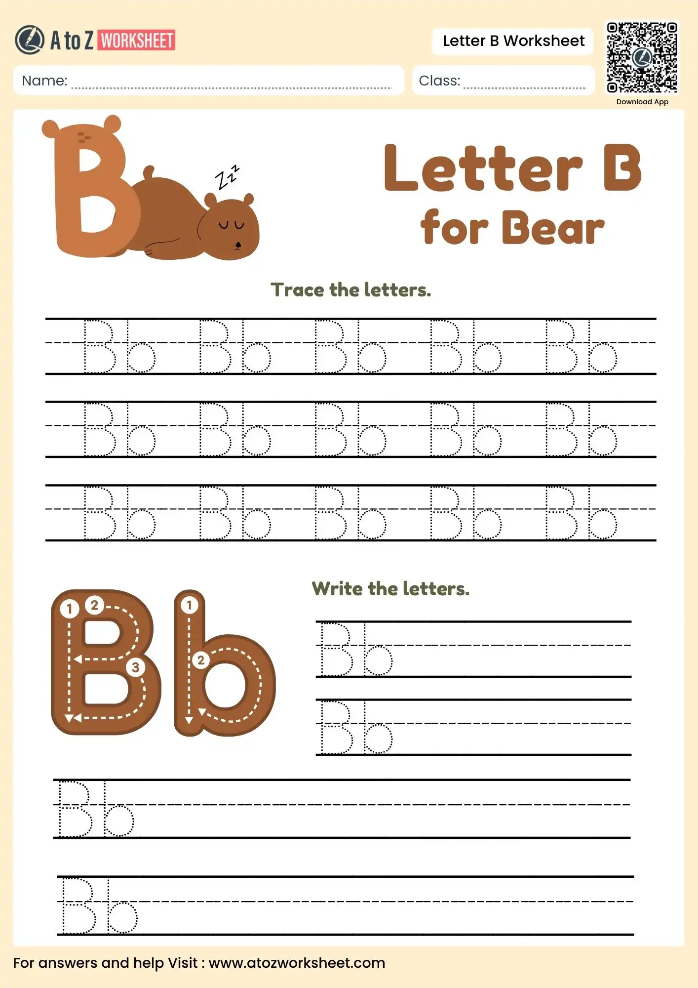 letter b worksheets for preschool focusing on handwriting and writing