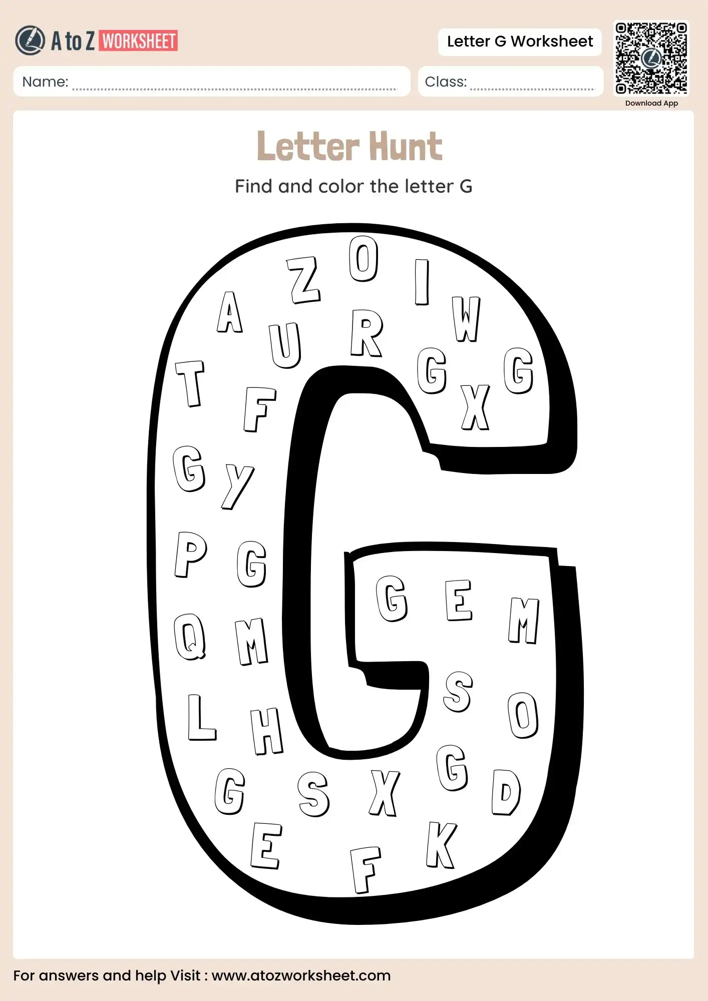 letter g worksheets giant letter hunt and coloring challenge