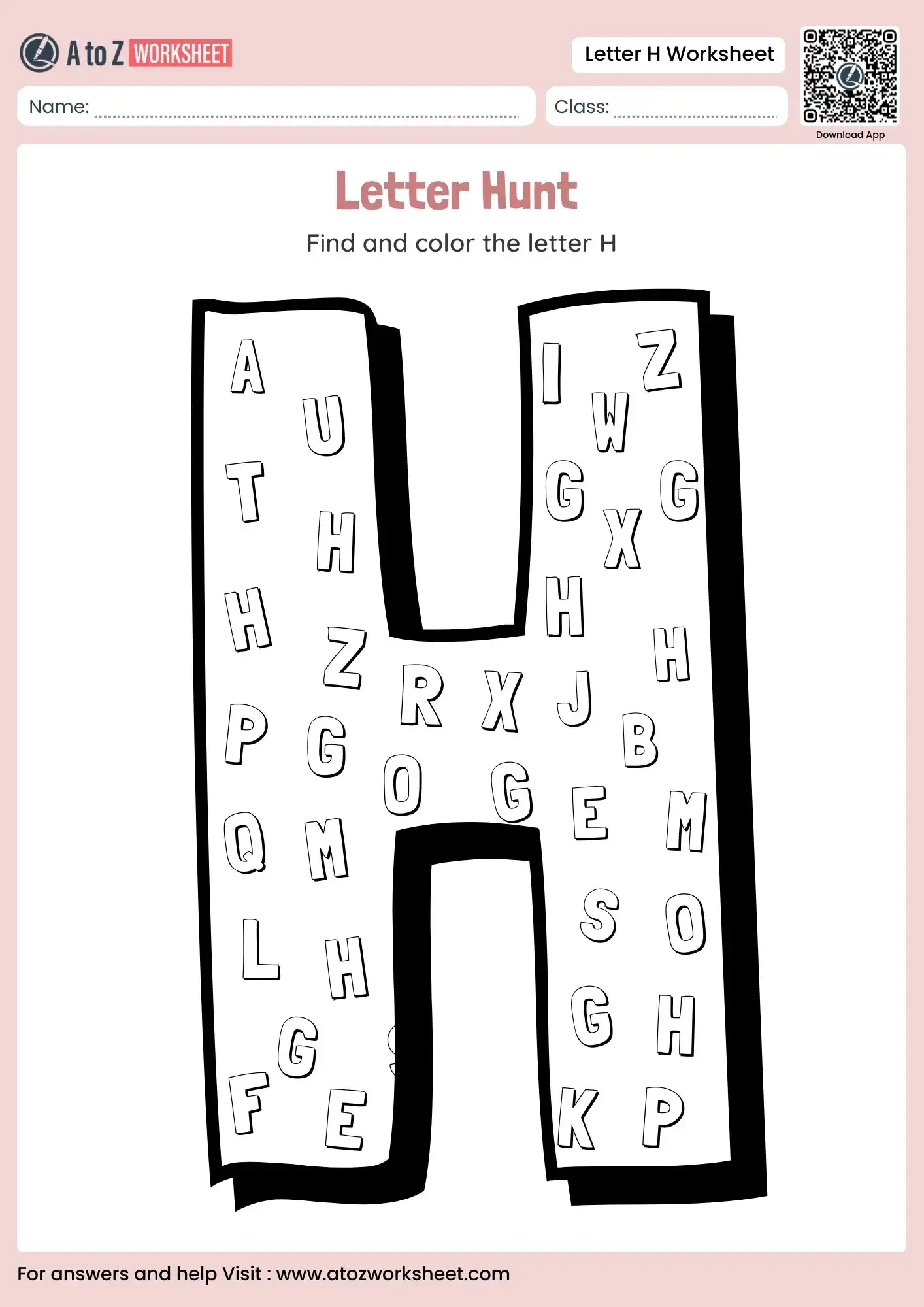 letter h worksheets giant letter hunt and coloring challenge