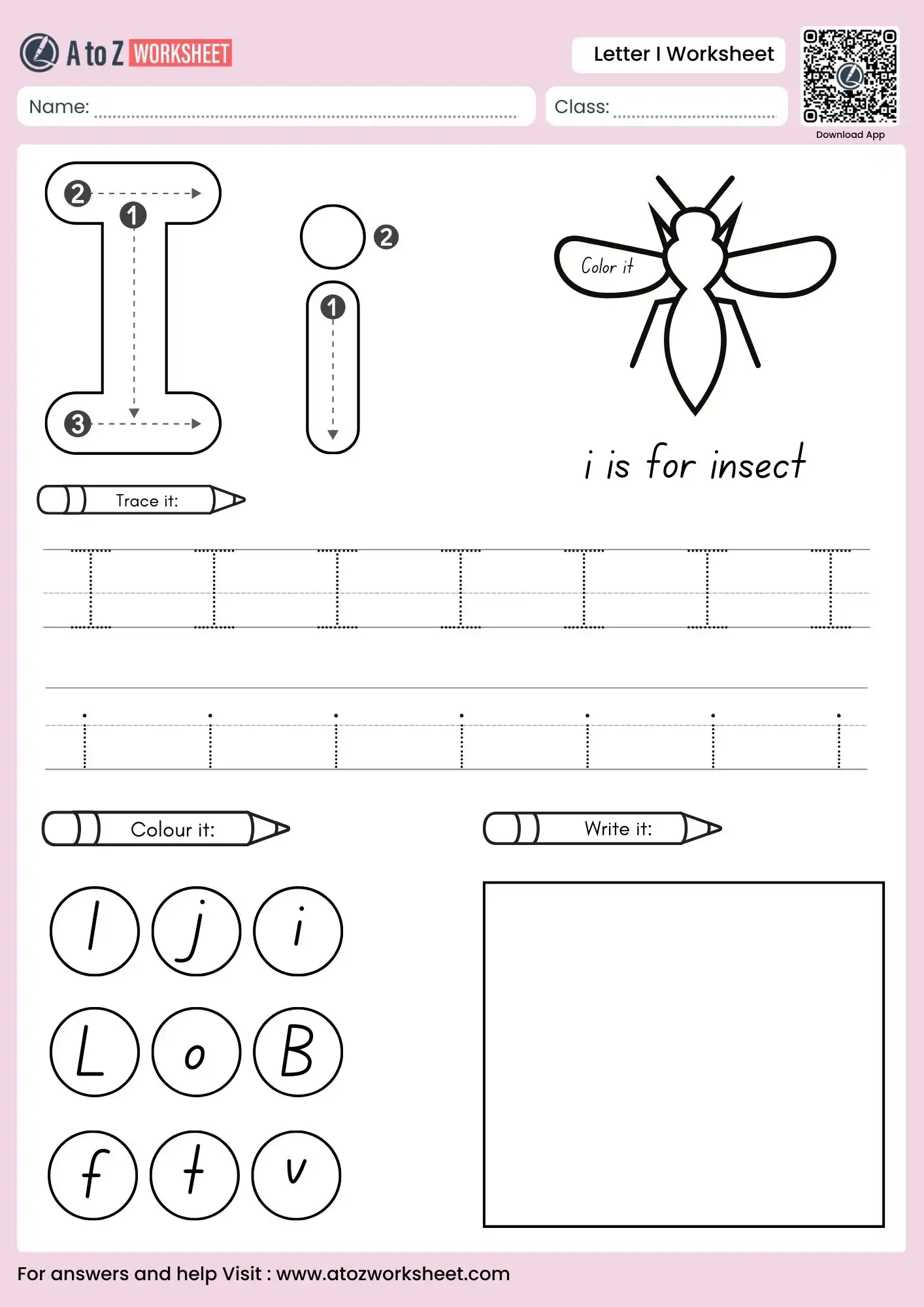 letter i worksheets for preschool featuring independent writing and island