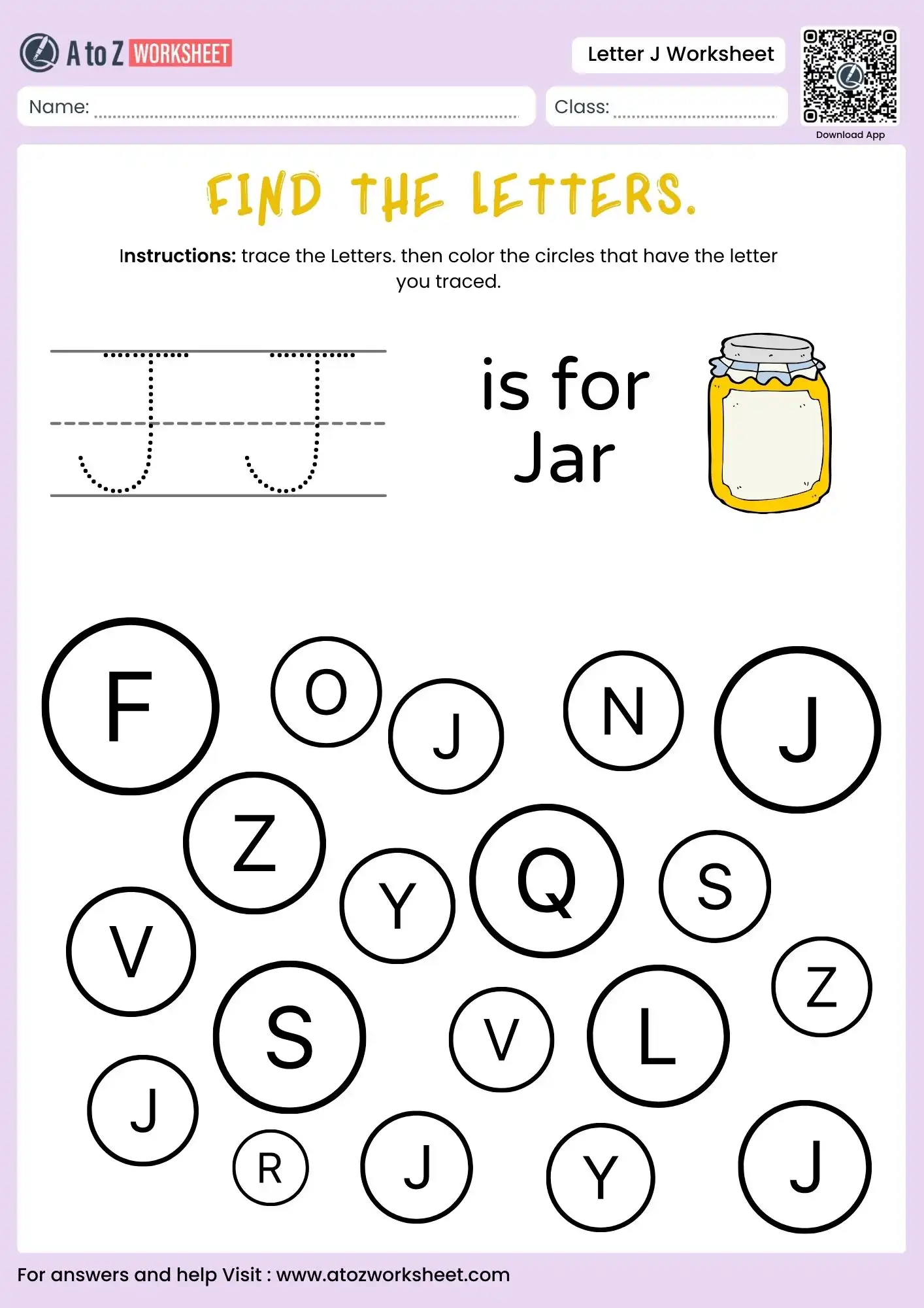 letter j worksheets for finding the letter in a grid with jet picture