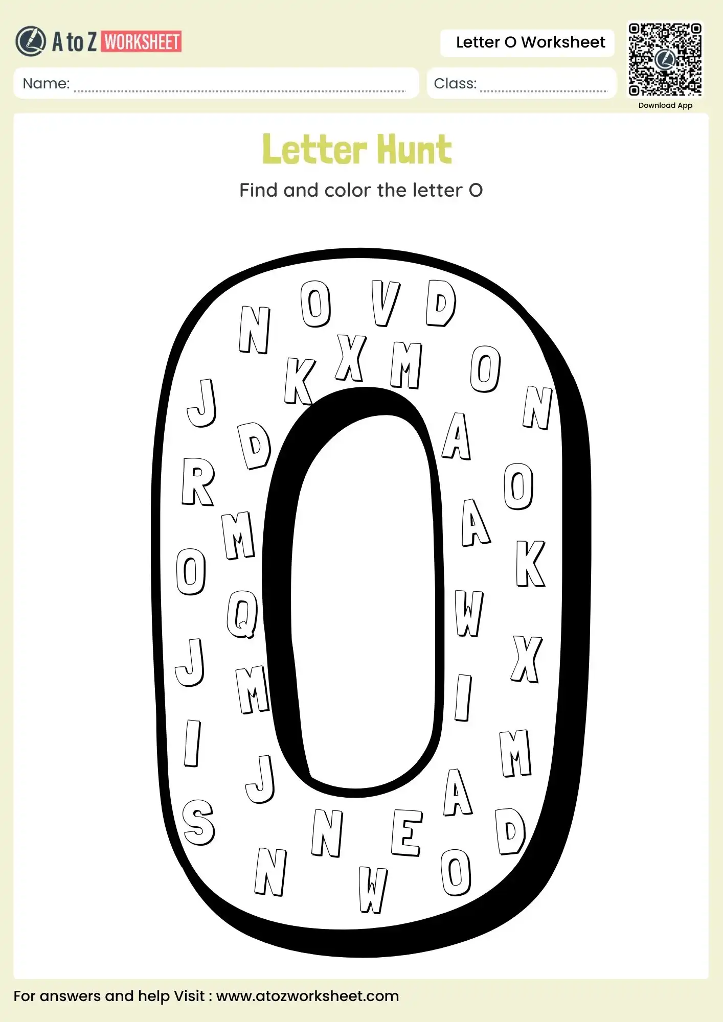 letter o worksheets giant letter hunt and coloring challenge