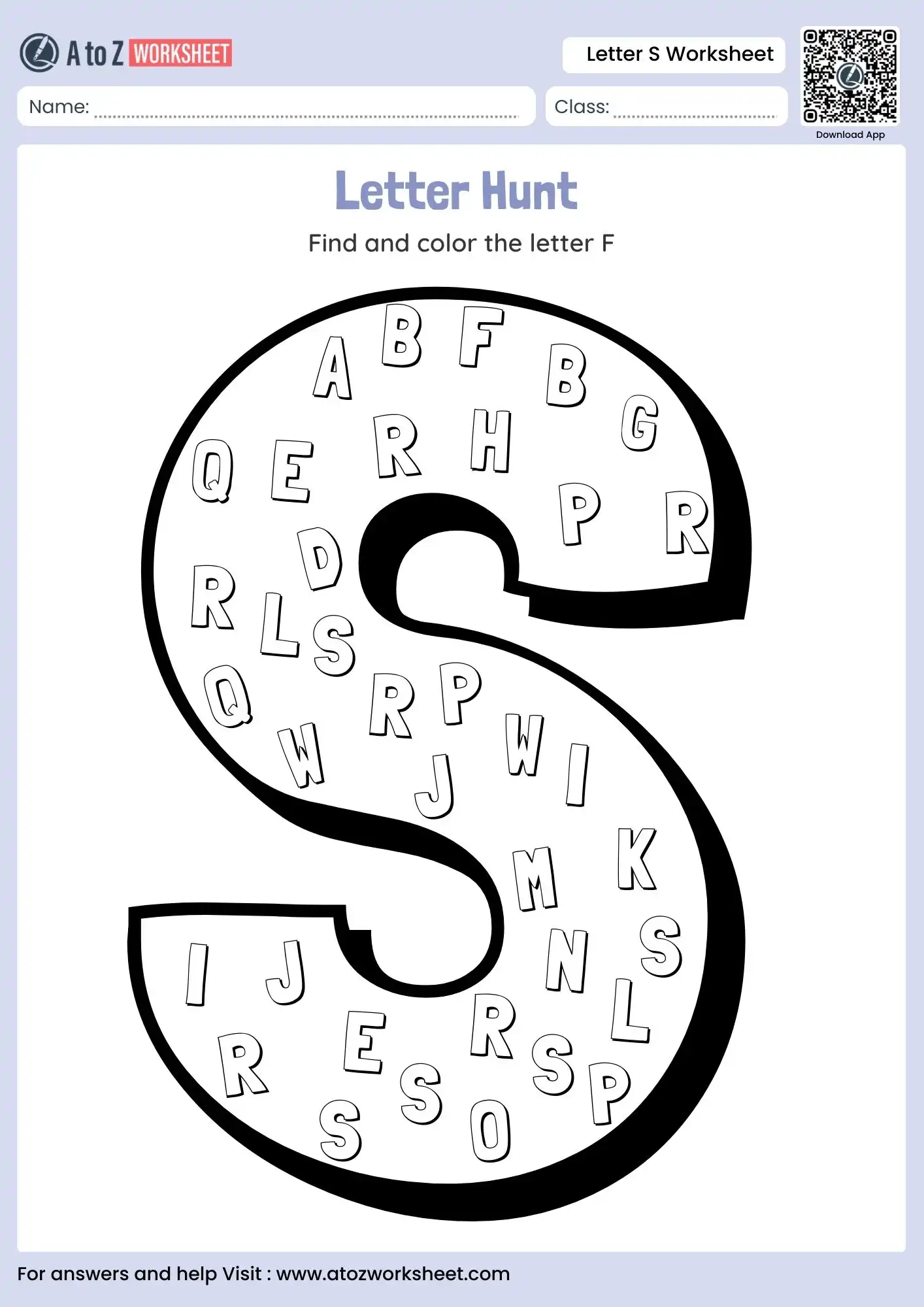 Letter S Worksheets for Preschool & Kindergarten (Free Printable PDF) 4 letter s worksheets large scale letter hunt and coloring challenge
