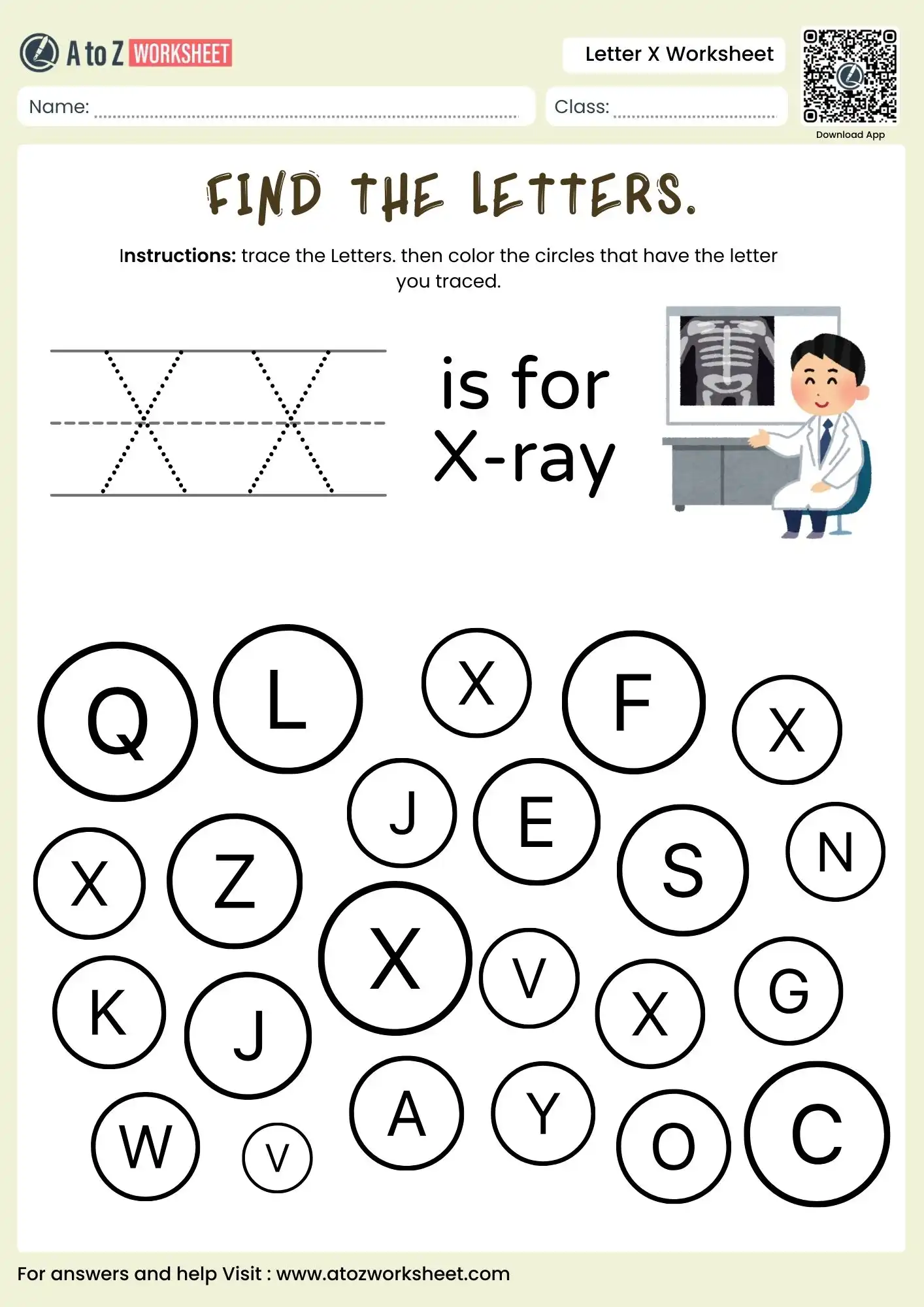 Letter X Worksheets for Preschool & Kindergarten (Free Printable PDF) 3 letter x worksheets find the letters in a grid with fox picture
