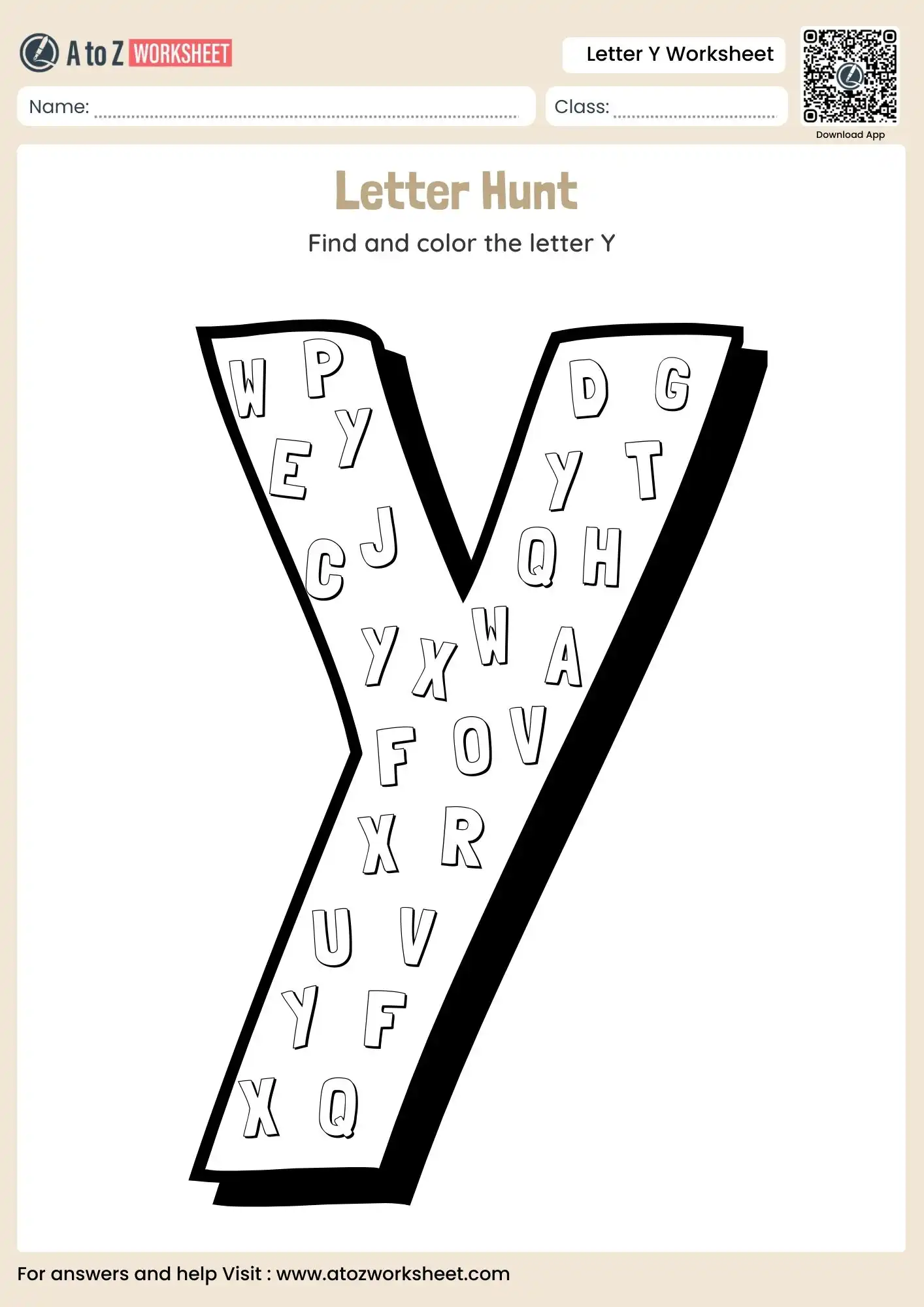 letter y worksheets large scale letter hunt and coloring activity